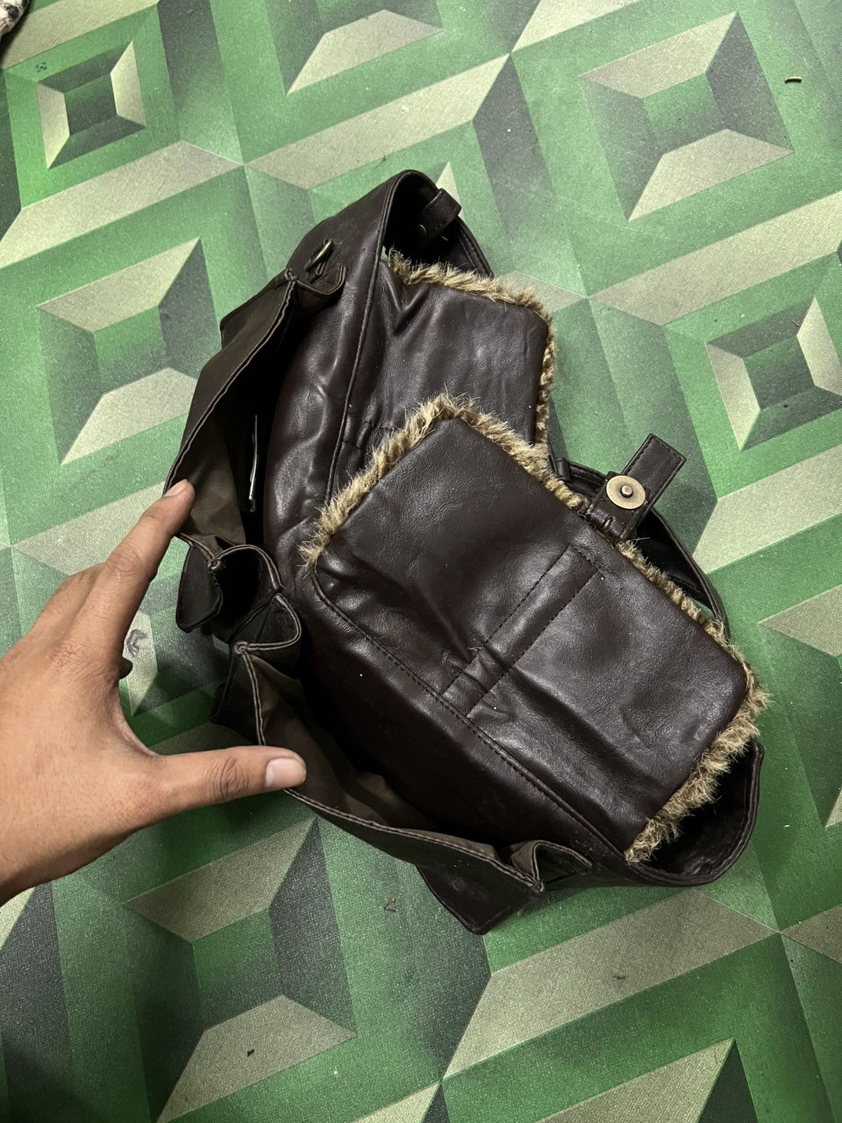 Japanese Brand × Leather × Vintage Vintage Leather Bag Size ONE SIZE - 3 Thumbnail