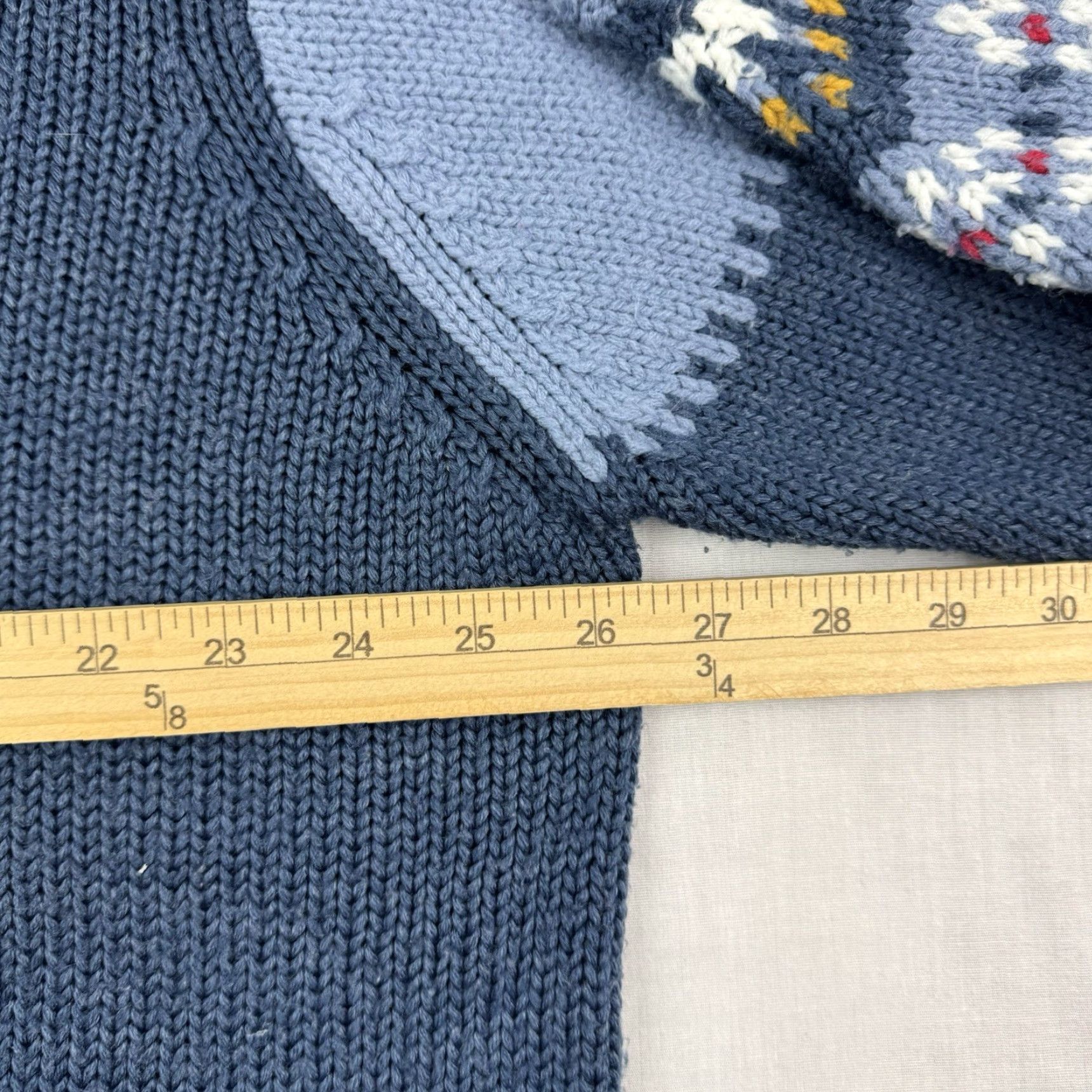 Vintage VINTAGE Main Street Blues Sweater Womens XL Blue V Neck Knitted Y2K Grandma Size XL / US 12-14 / IT 48-50 - 7 Thumbnail