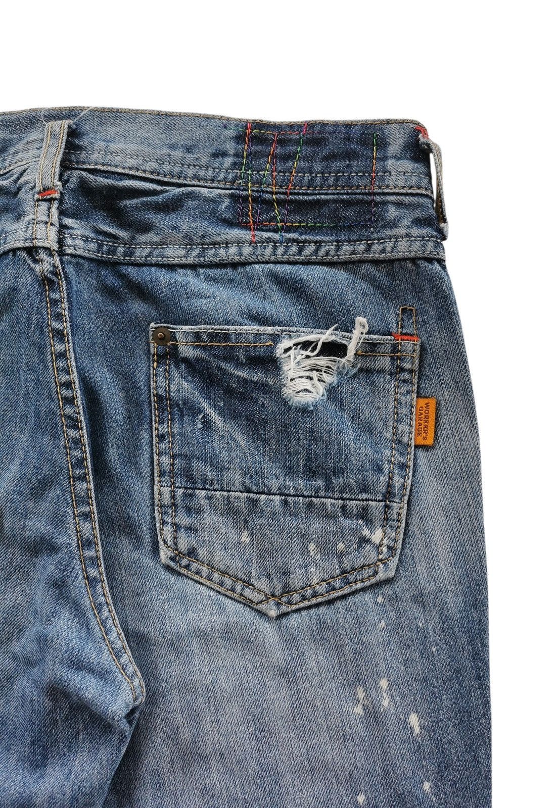 Kapital Ripped Distressed Worker’s Garage Jeans Size 29" - 5 Thumbnail