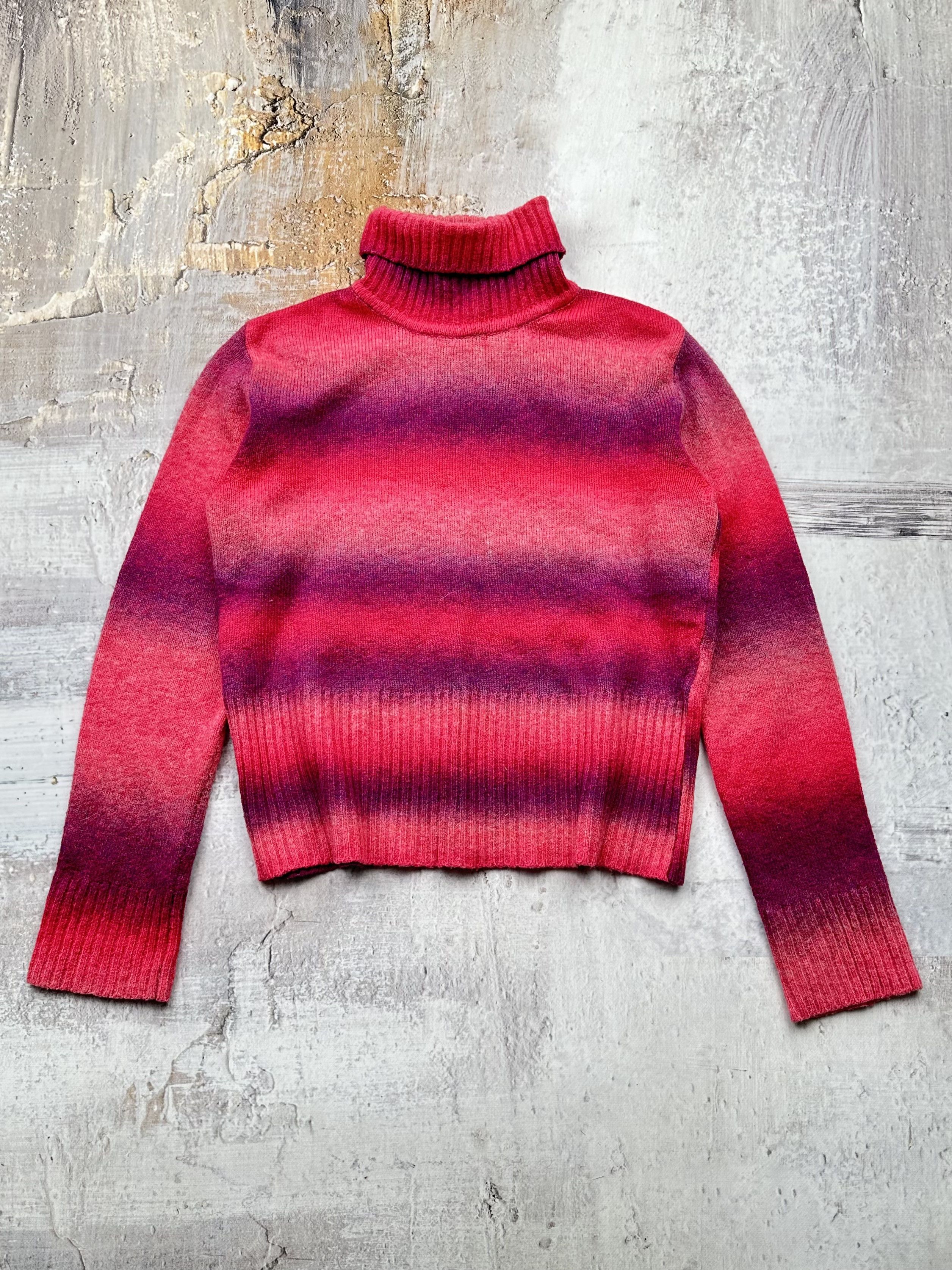 image of Avant Garde Vintage Gradient Cropped Sweater, Women's (Size Medium)