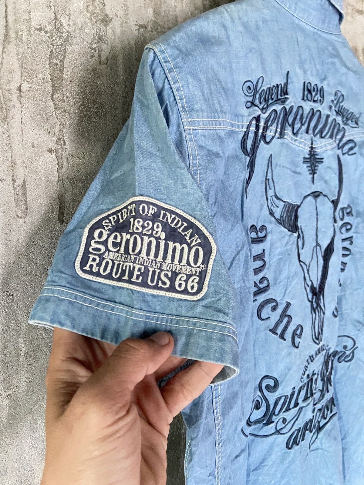 If Six Was Nine CHIEF U.S.A WORKSHIRT APACHE GERONIMO Size US M / EU 48-50 / 2 - 9 Thumbnail