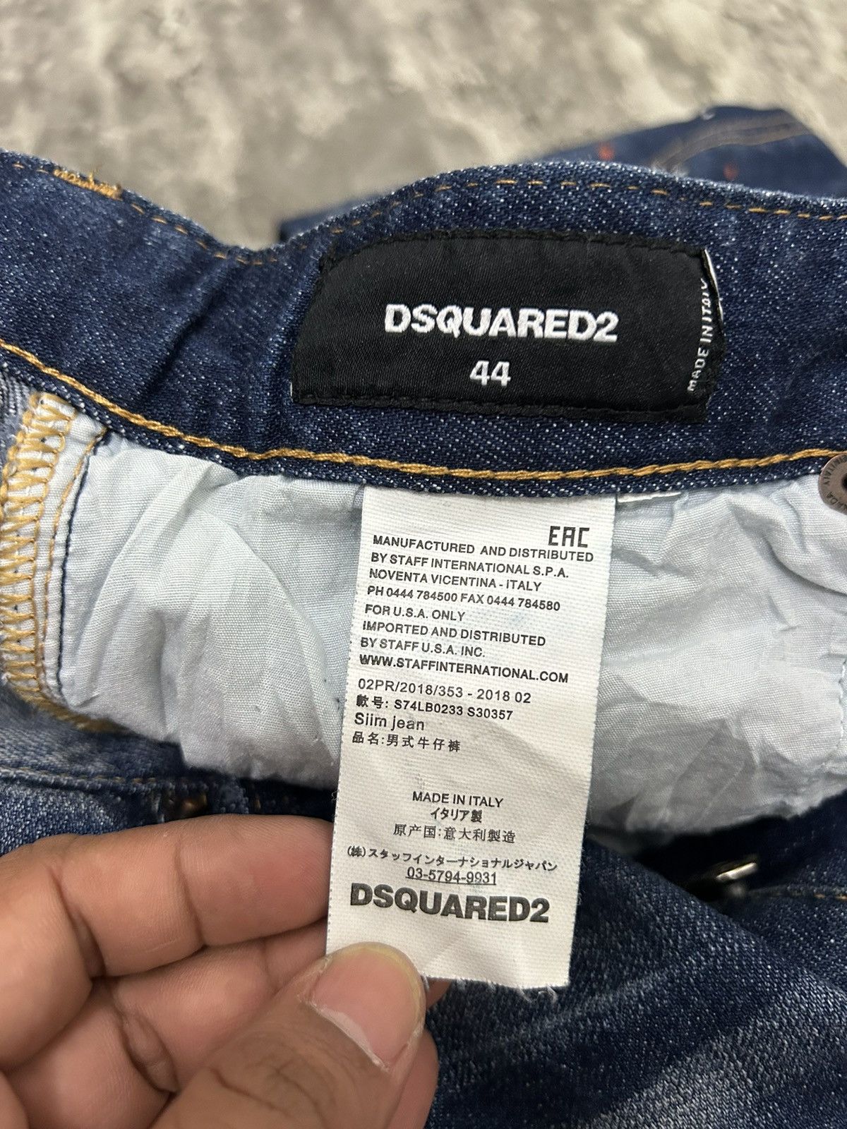 Designer × Dsquared2 Ds Quared 2 Paint Acid Wash Distressed Jeans Size US 29 - 16 Thumbnail