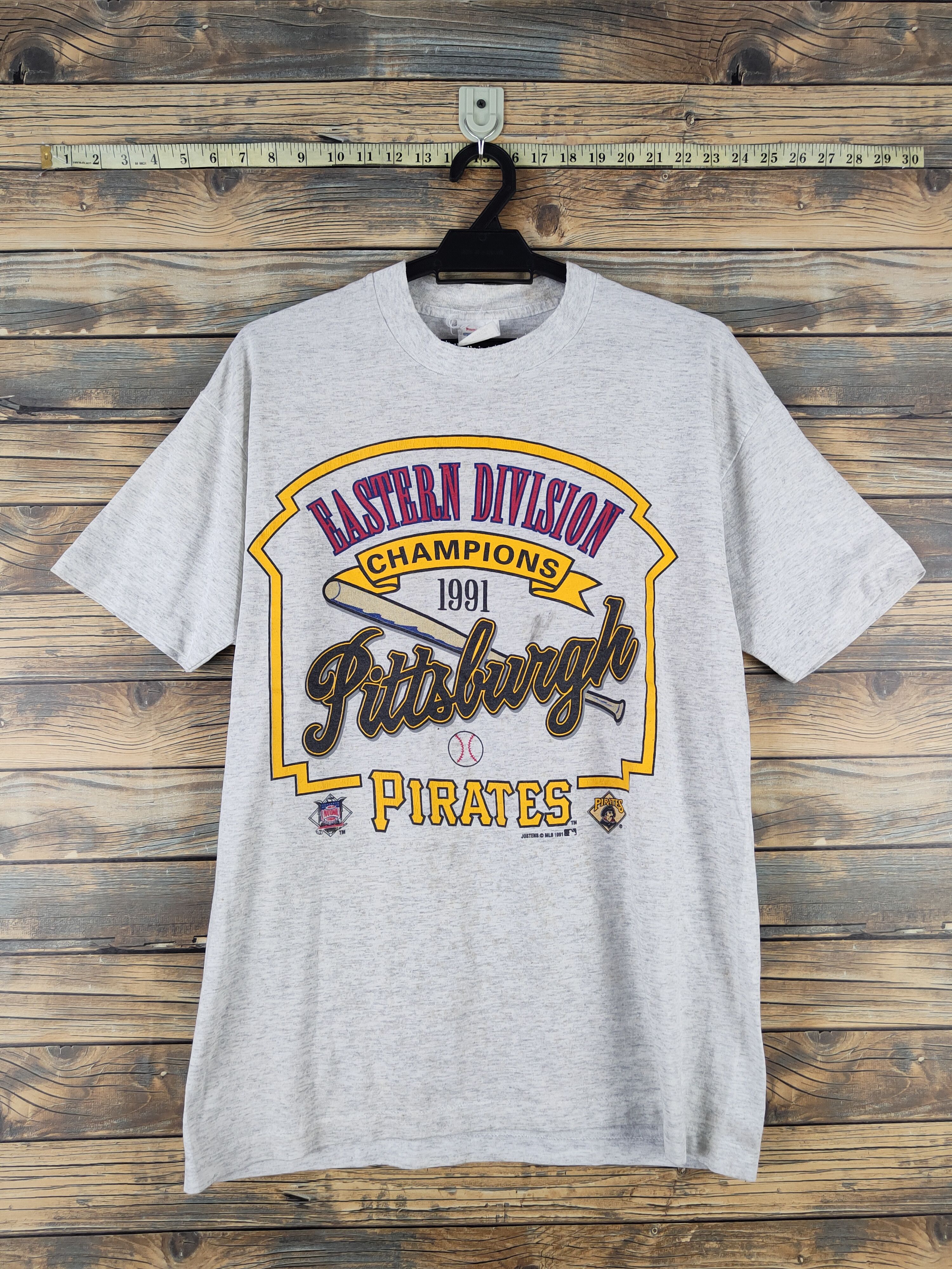 MLB × Vintage DL Trau & Loevner Pittburgh Gray Short Sleeve T-shirt #1038 Size US M / EU 48-50 / 2 - 1 Thumbnail