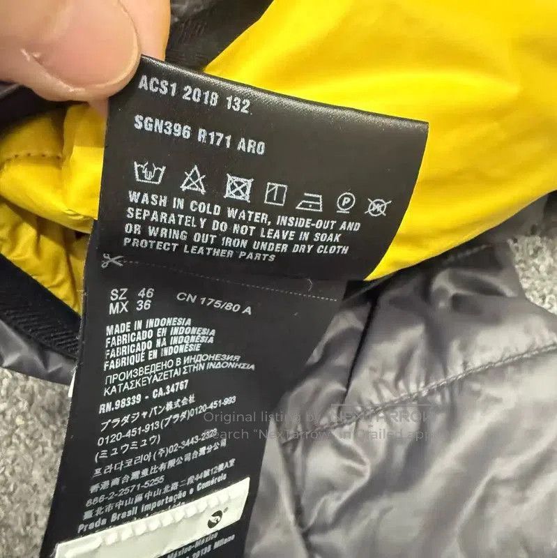 Prada Prada Men's Gray Quilted Down Jacket. Size US M / EU 48-50 / 2 - 5 Thumbnail