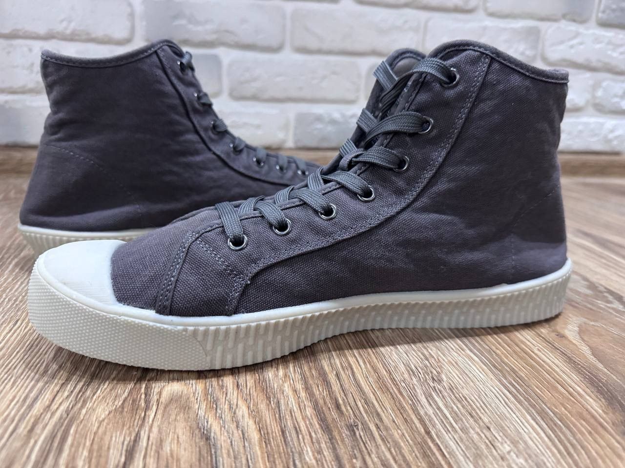 Allsaints Allsaints Max Canvas High Top Sneakers Shoes Size US 13 / EU 46 - 15 Thumbnail