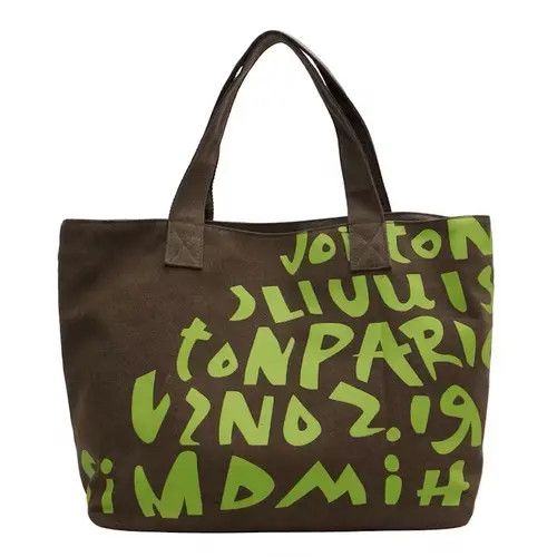 Japanese Brand Fashion graphic canvas tote bag shoulder bag Size ONE SIZE - 1 Thumbnail
