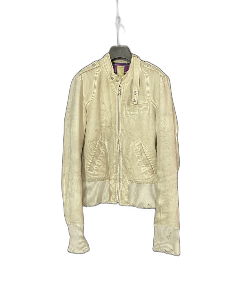 Nozomi Ishiguro beige leather jacket with details Size US S / EU 44-46 / 1 - 1 Thumbnail