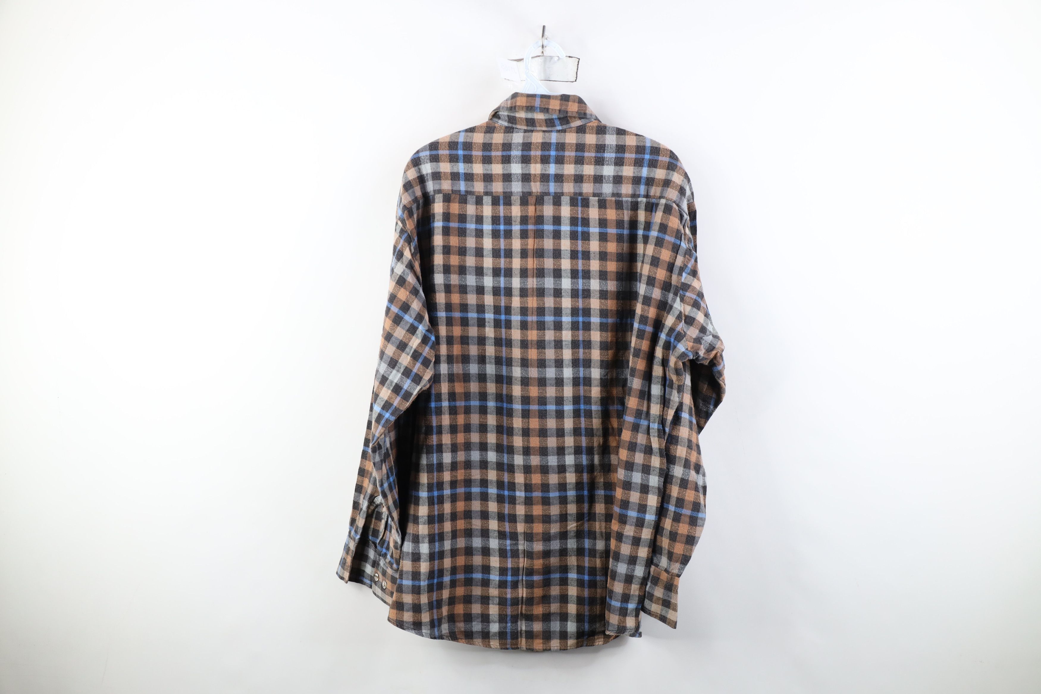 Vintage Vintage 70s Streetwear Flannel Collared Button Shirt Plaid Size US XL / EU 56 / 4 - 8 Thumbnail