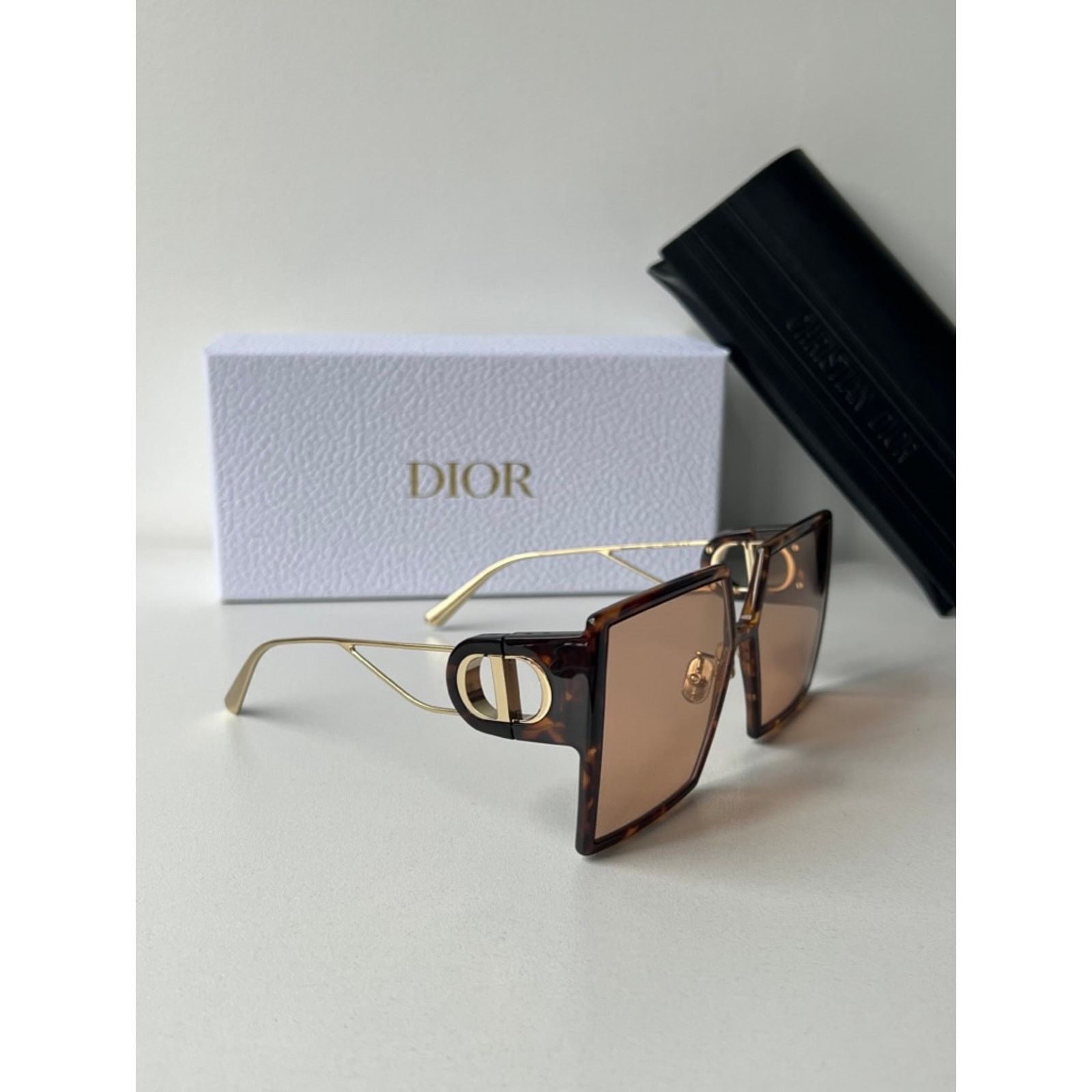 Dior NEW Dior 30Montaigne SU Brown Oversized Square Sunglasses Size ONE SIZE - 5 Thumbnail