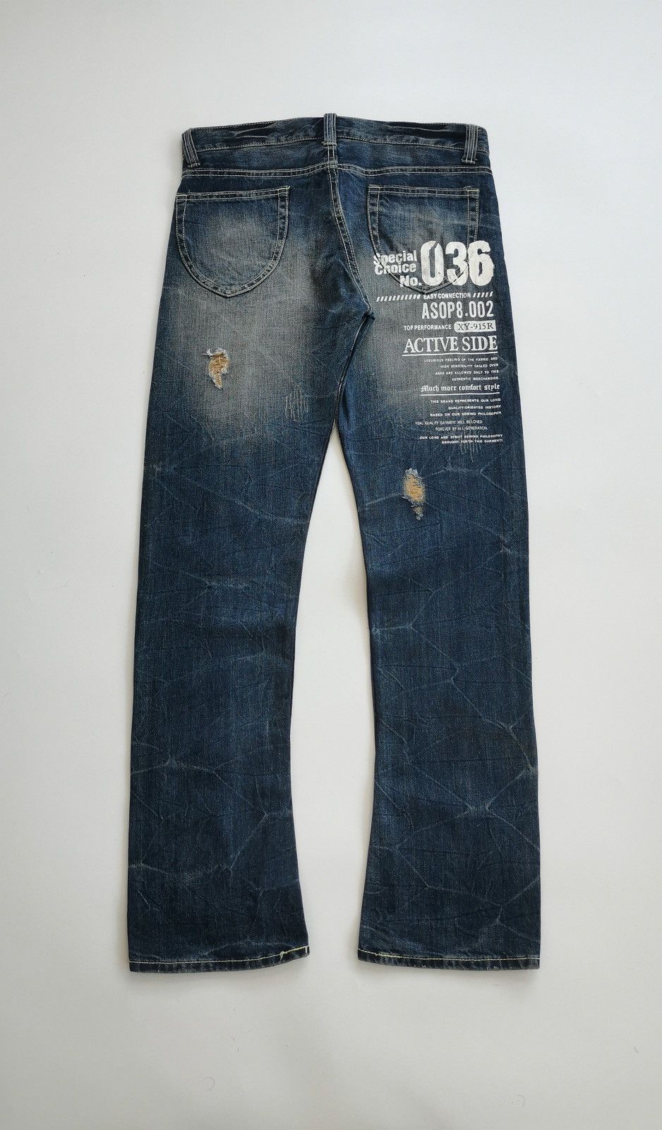 Japanese Brand Theoria Japan ASOP8.002 Printed Denim Jeans Size US 33 - 1 Thumbnail