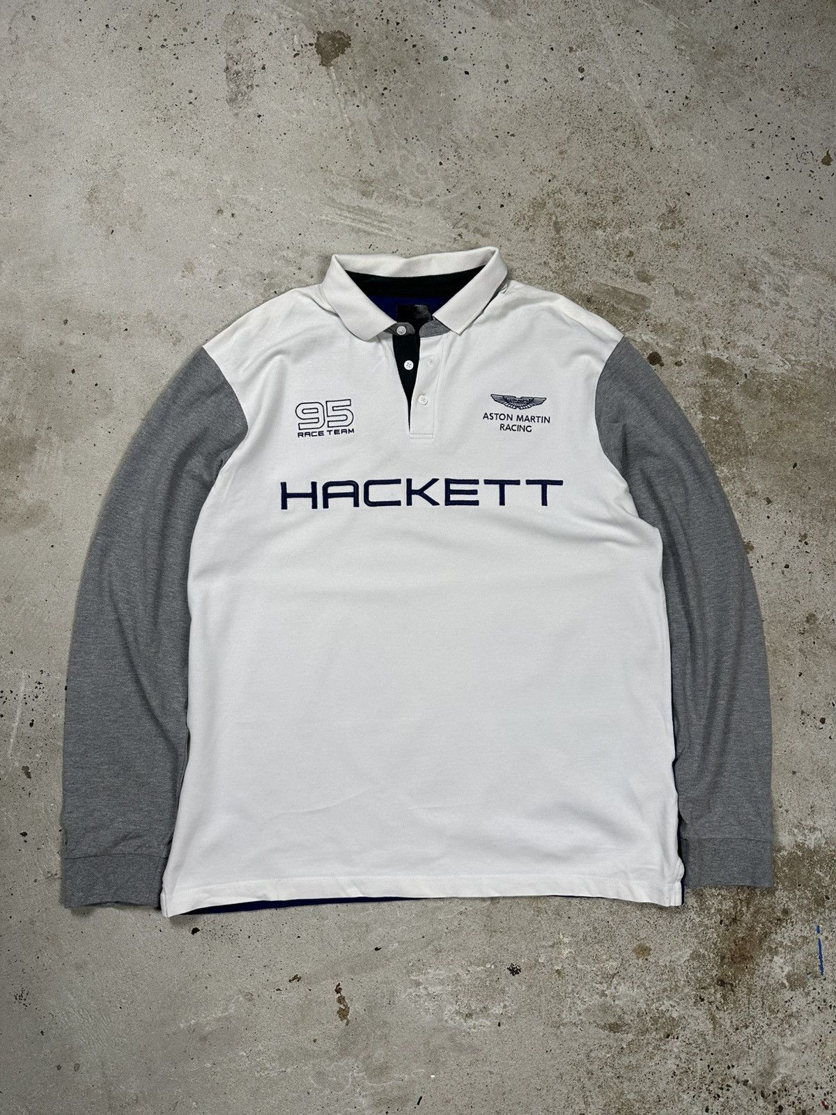 Hackett Vintage Hackett x Aston Martin Racing Long Sleeve Polo Rugby Size US XL / EU 56 / 4 - 2 Thumbnail