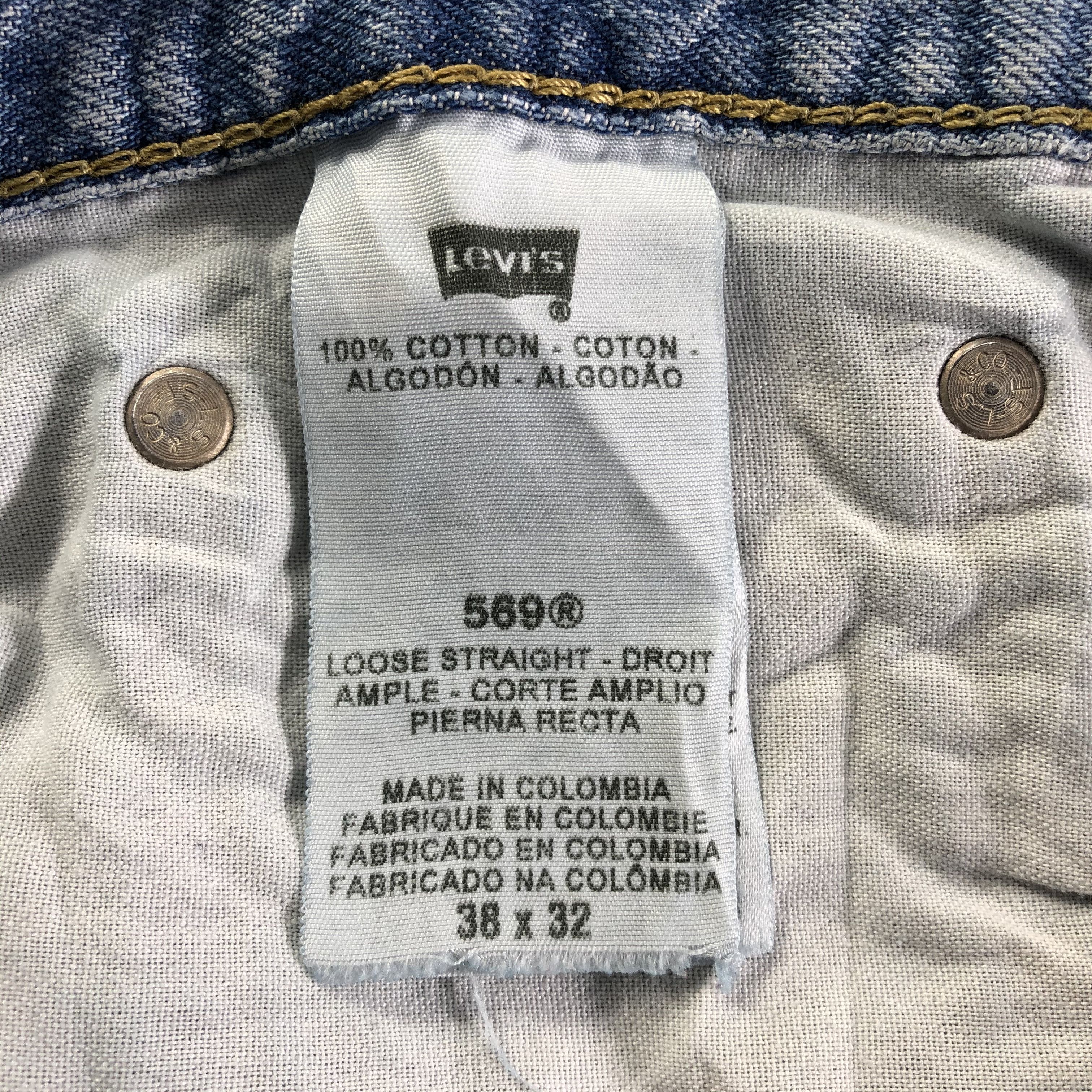 Levi's Vintage Blue Wash Levis 569 Jeans-J4453 Size US 40 / EU 56 - 13 Thumbnail