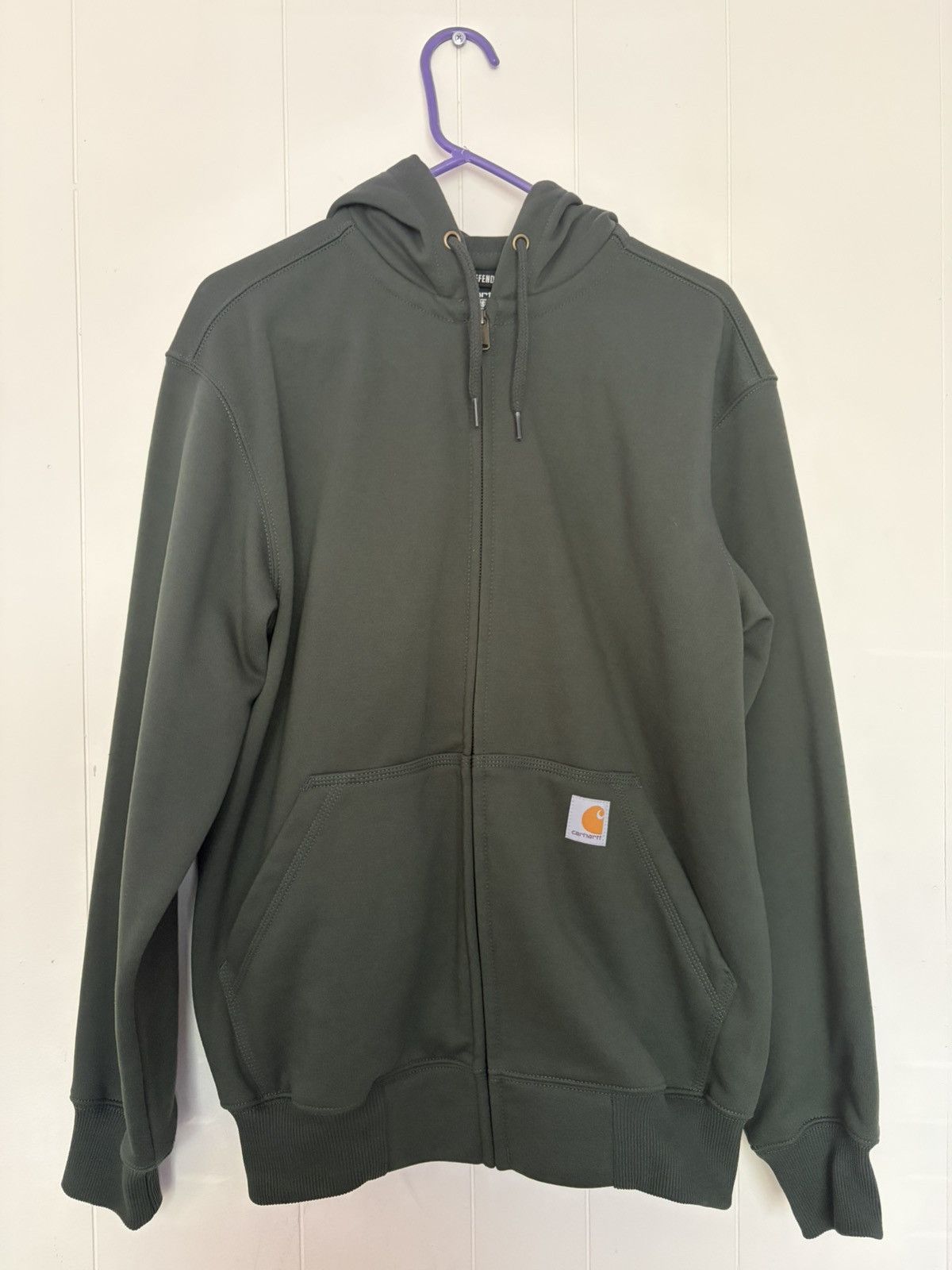 Carhartt Carhartt rain defender green zip up hoodie Size US S / EU 44-46 / 1 - 1 Thumbnail