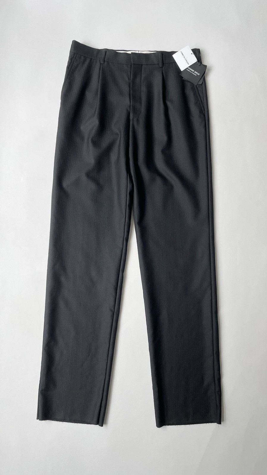 Comme des Garcons S/S 09 Black Chevron Pinstripe Wool Trousers Size US 34 / EU 50 - 15 Thumbnail