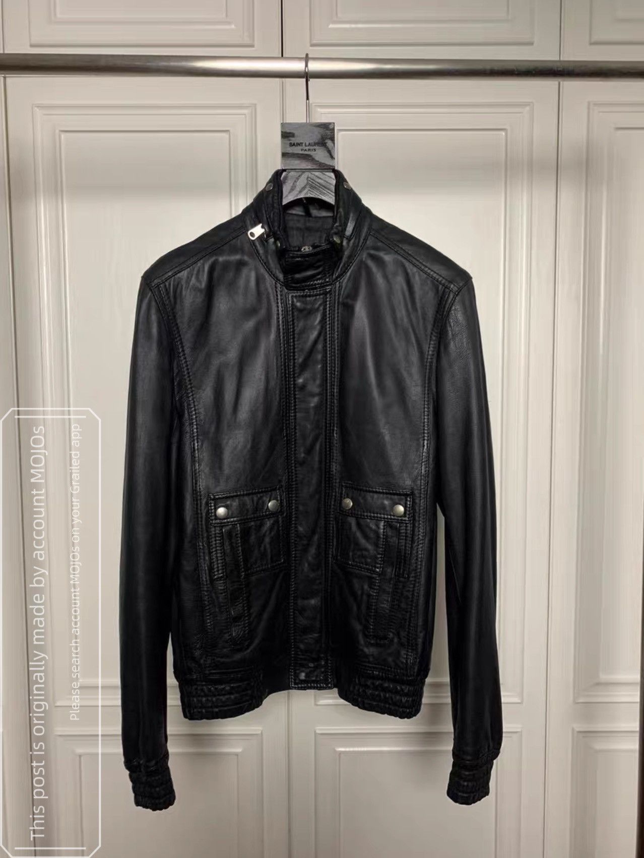 Dior Dior Homme SS06 Black Cafe Racer Leather Jacket sz. 44 | Grailed
