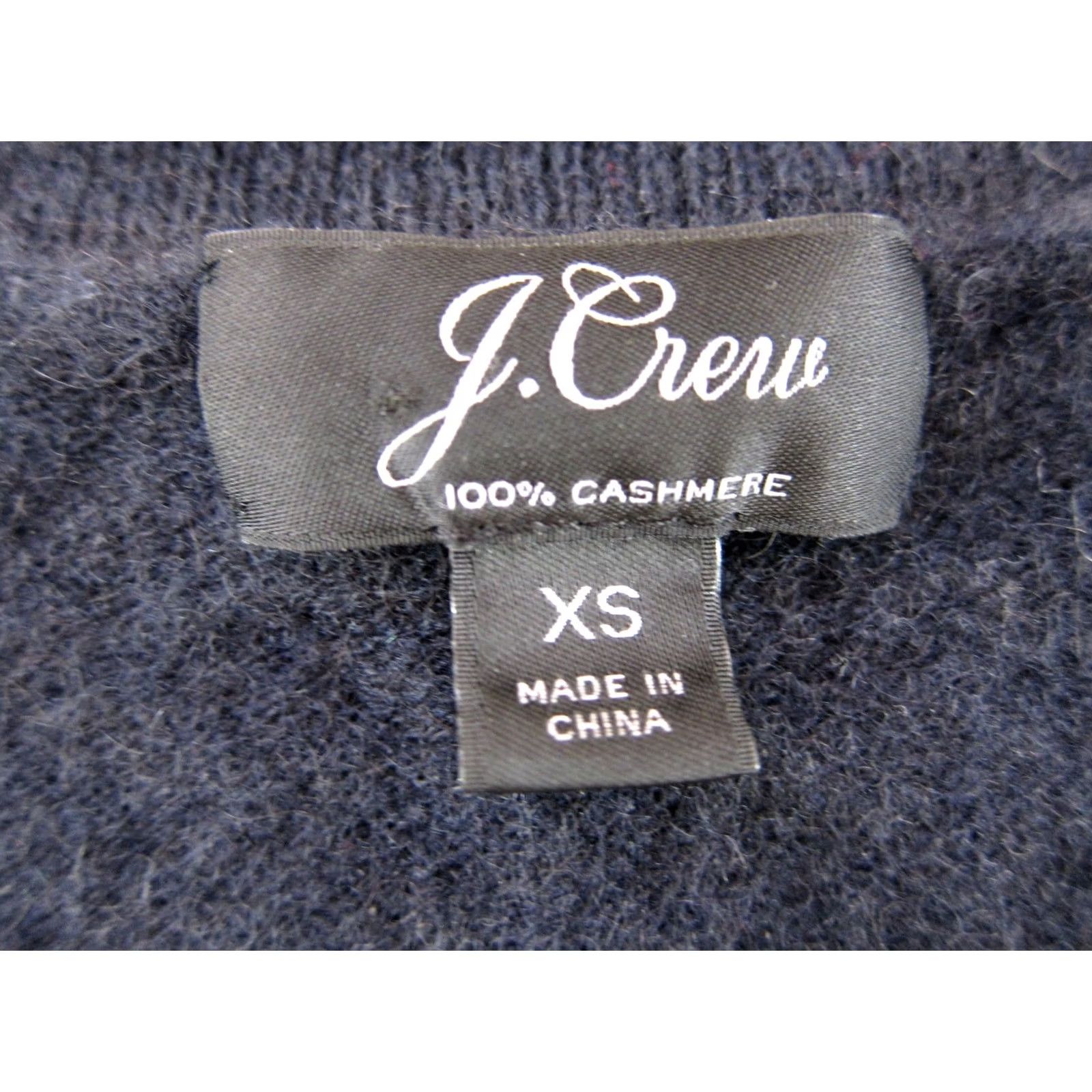 J.Crew J.Crew 100% Cashmere Navy Blue White Stripe Round Neck Sweater Women XS Size XS / US 0-2 / IT 36-38 - 3 Thumbnail