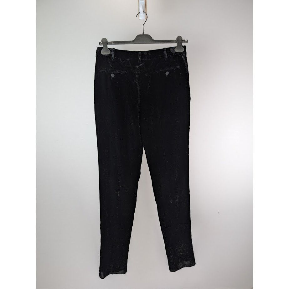 Saint Laurent Paris o1rshd1 Shimmering Velvet Pants in Black Size US 32 / EU 48 - 9 Thumbnail