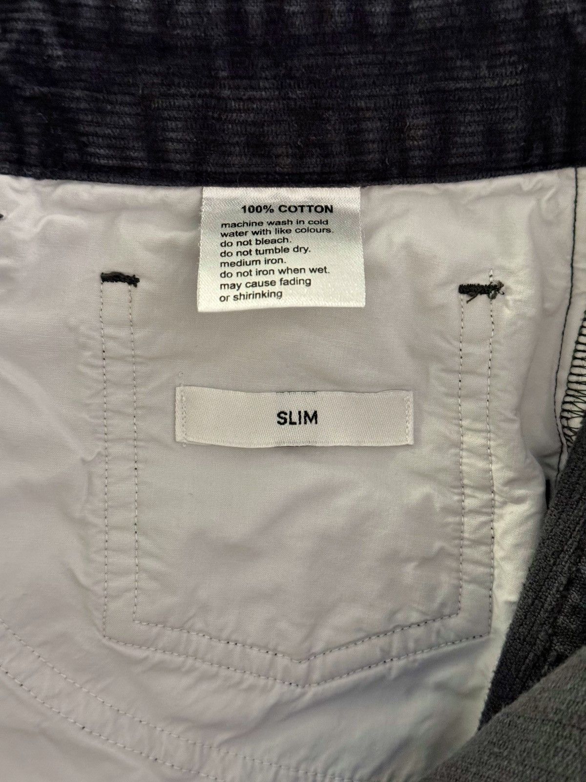 Spier & Mackay Corduroy Pants Dark Grey - Sz 35 Slim