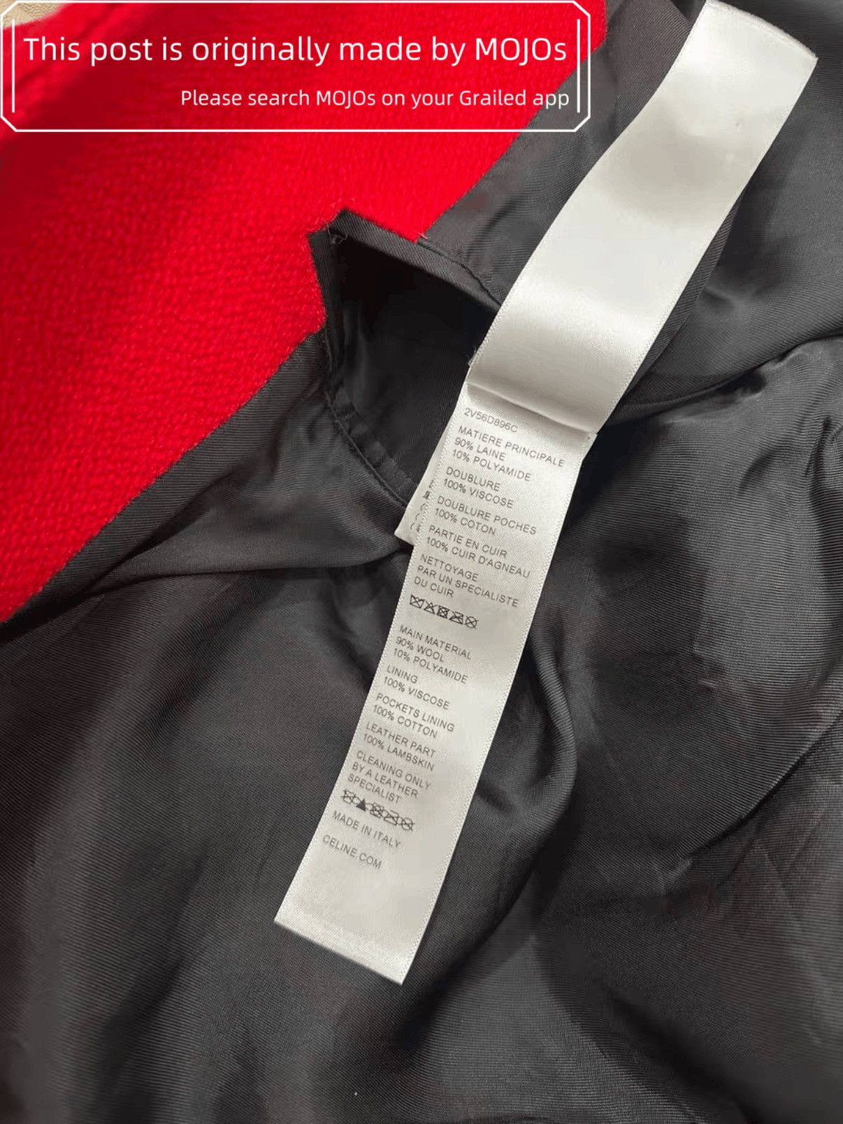Celine Sz 50 Celine C Logo Leather Sleeves Baseball Jacket Size US M / EU 48-50 / 2 - 6 Thumbnail