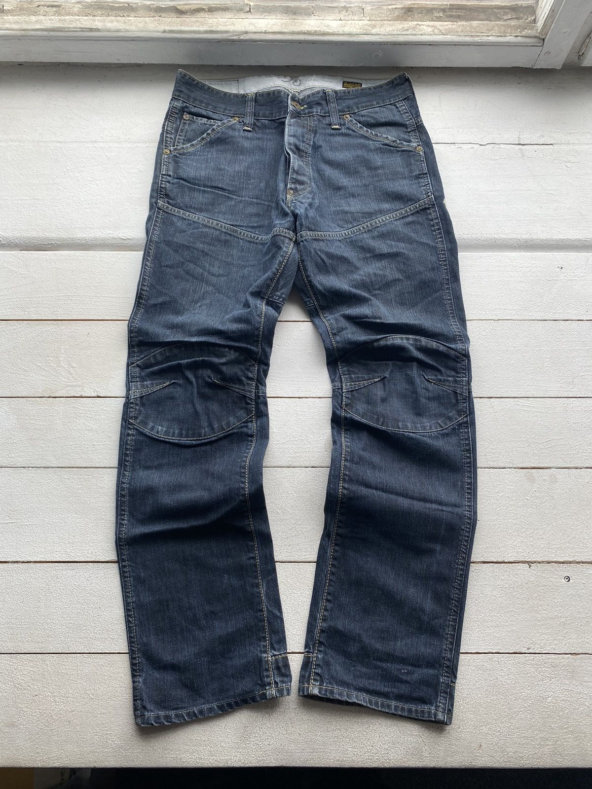 G-Star × Vintage 🔥PUNK G STAR OPIUM STRAIGHT 96 BLUE MENS JEANS Y2k BIKER Size US 34 / EU 50 - 4 Thumbnail