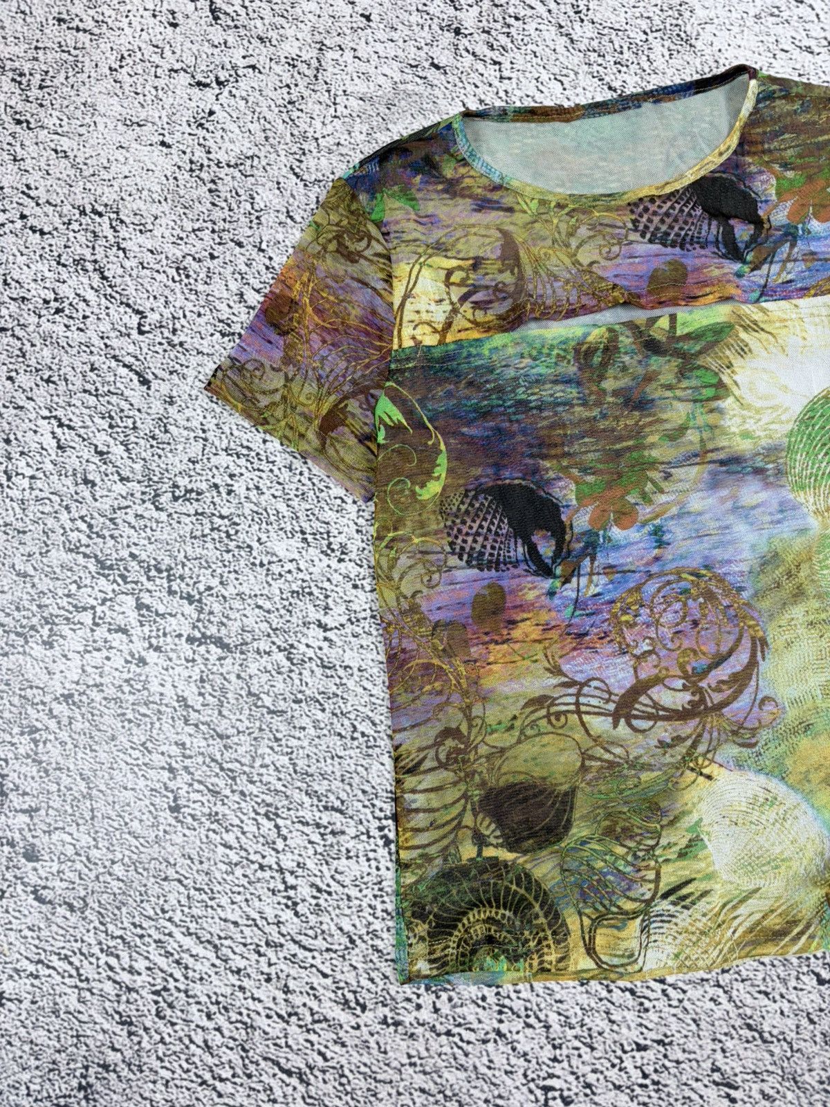 Japanese Brand Y2K Mesh Cutout Top Abstract Cyber Baby Tee S Size S / US 4 / IT 40 - 2 Thumbnail