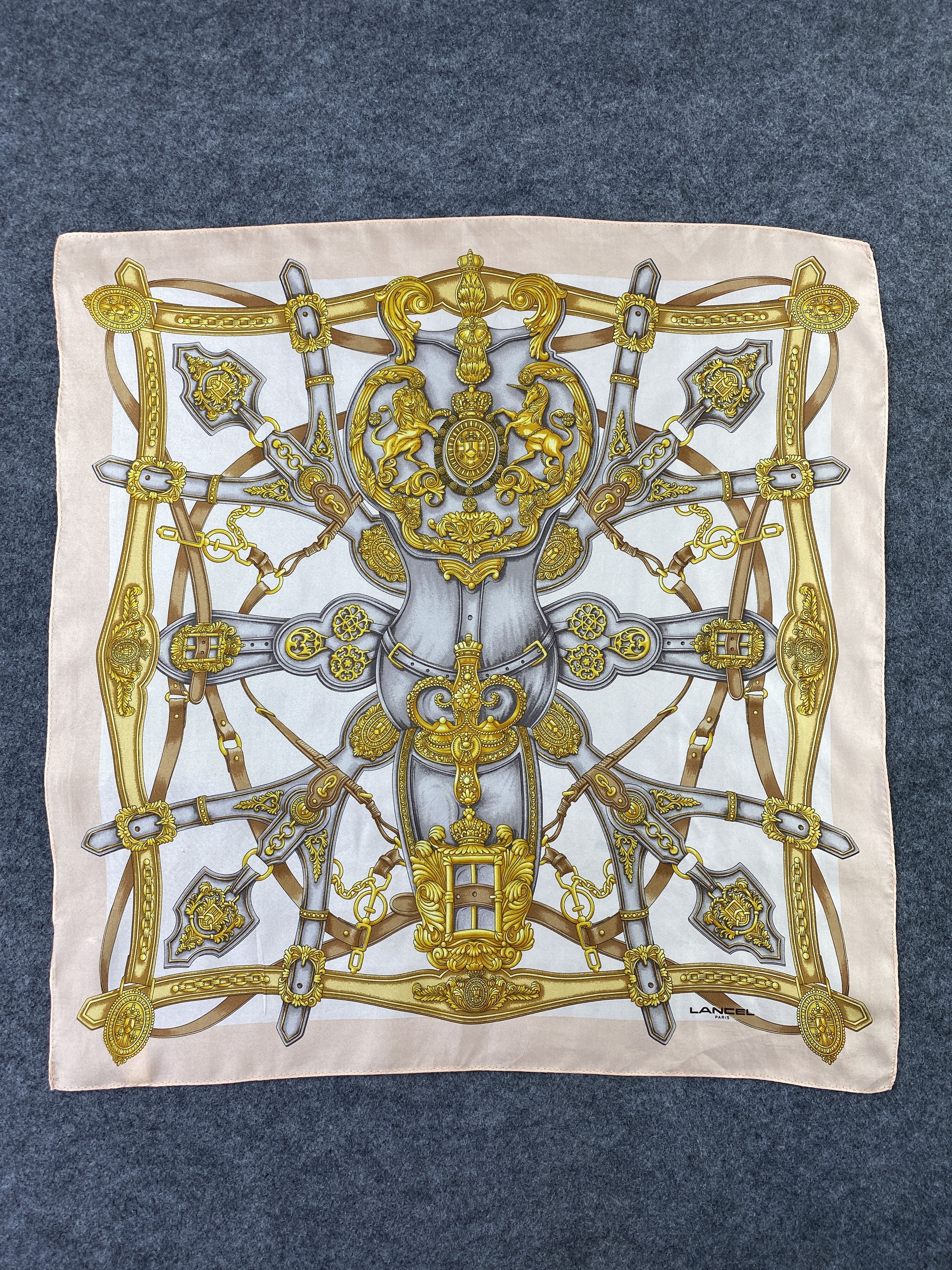 Lancel × Vintage Lancel Handkerchief / Bandana / Neckerchief-B132 Size ONE SIZE - 3 Thumbnail