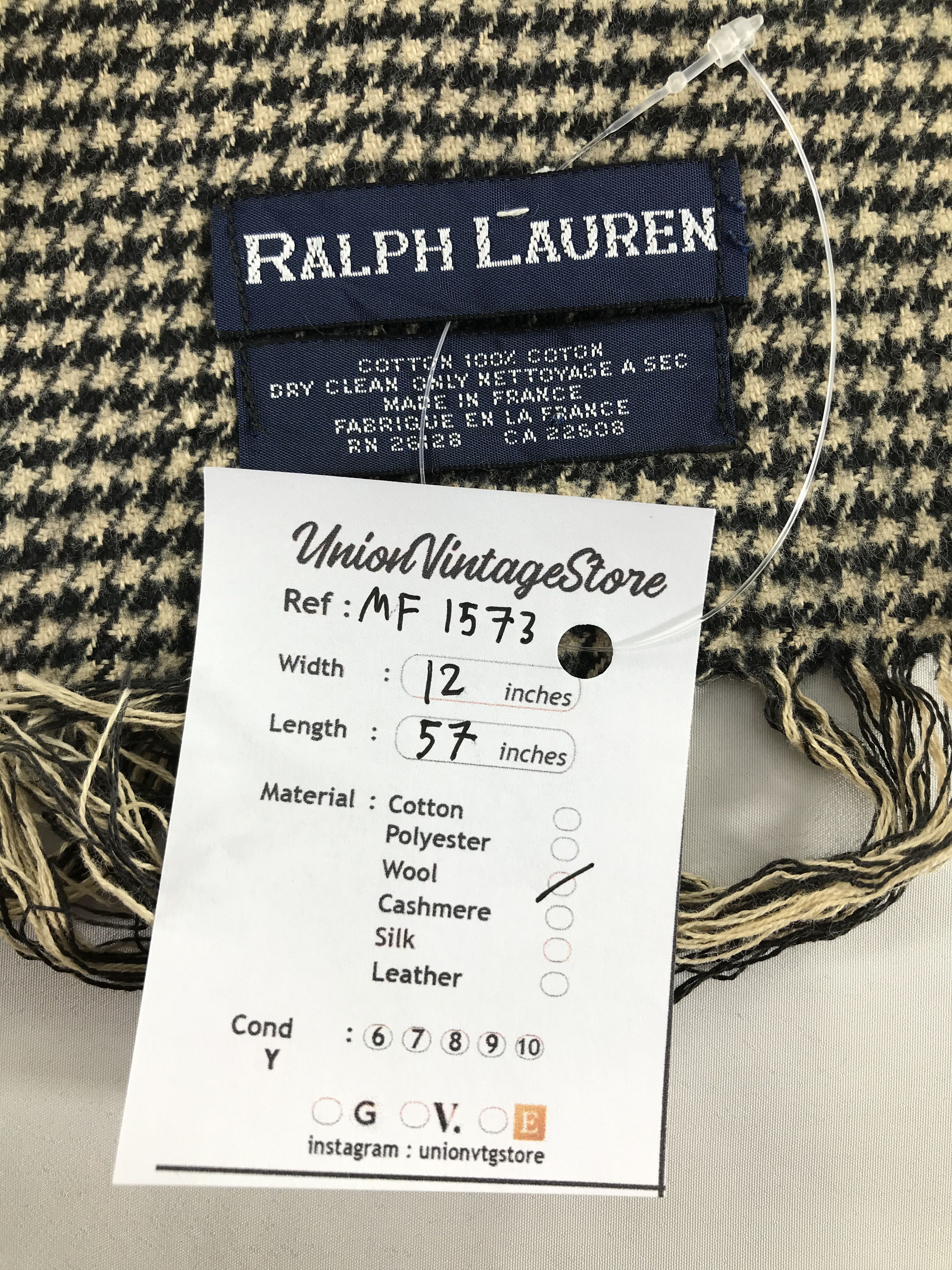 Ralph Lauren Vintage Ralph Lauren Scarf/Muffler/Neckwear MF1573 Size ONE SIZE - 5 Thumbnail