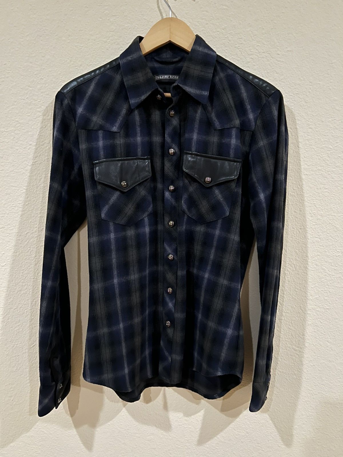 Chrome Hearts Chrome Hearts flannel leather cross patch Size US S / EU 44-46 / 1 - 1 Thumbnail