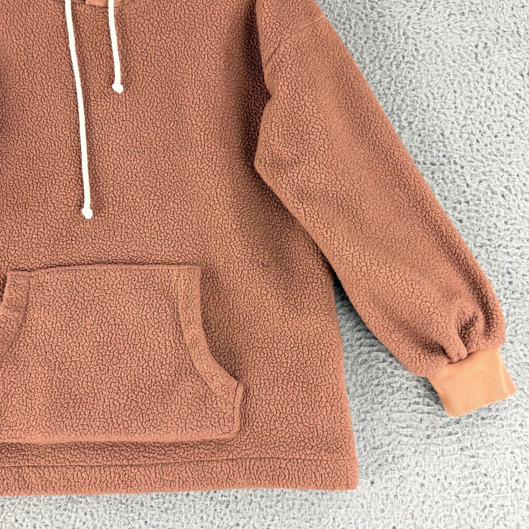 Madewell Madewell Hoodie Sweater Womens Small Brown Long Sleeve Fleece Bubble-Sleeve Raglan Crew Neck Pullover All Seasons Size S / US 4 / IT 40 - 3 Thumbnail