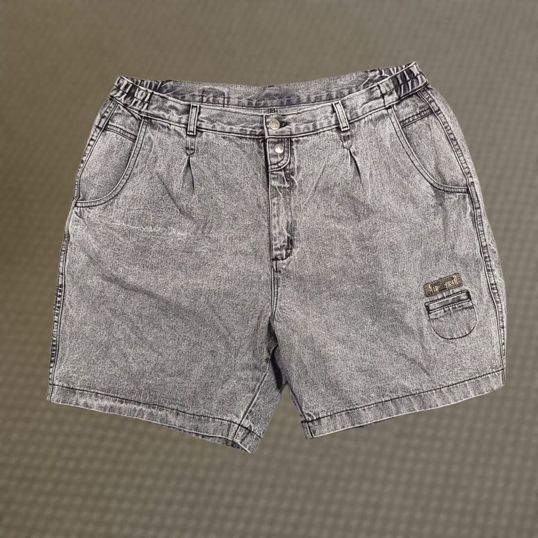 Lee VINTAGE Lee Airgear Denim Shorts Women's W38 High Rise Acid Wash 7" Inseam; 80s; Gray; Regular; Summer, Spring, Fall; Mens/Womens Size 26" / US 2 / IT 38 - 1 Thumbnail