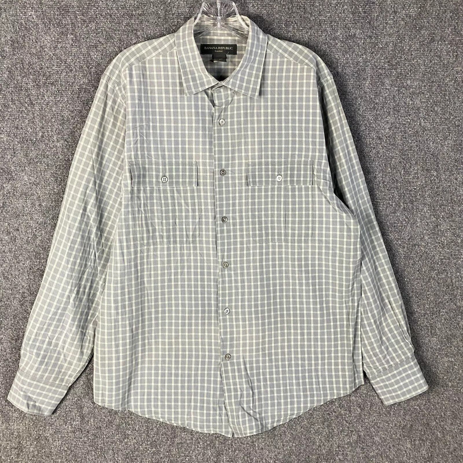 Banana Republic Banana Republic Button Up Shirt Men's Large Classic Plaid Size US L / EU 52-54 / 3 - 1 Thumbnail