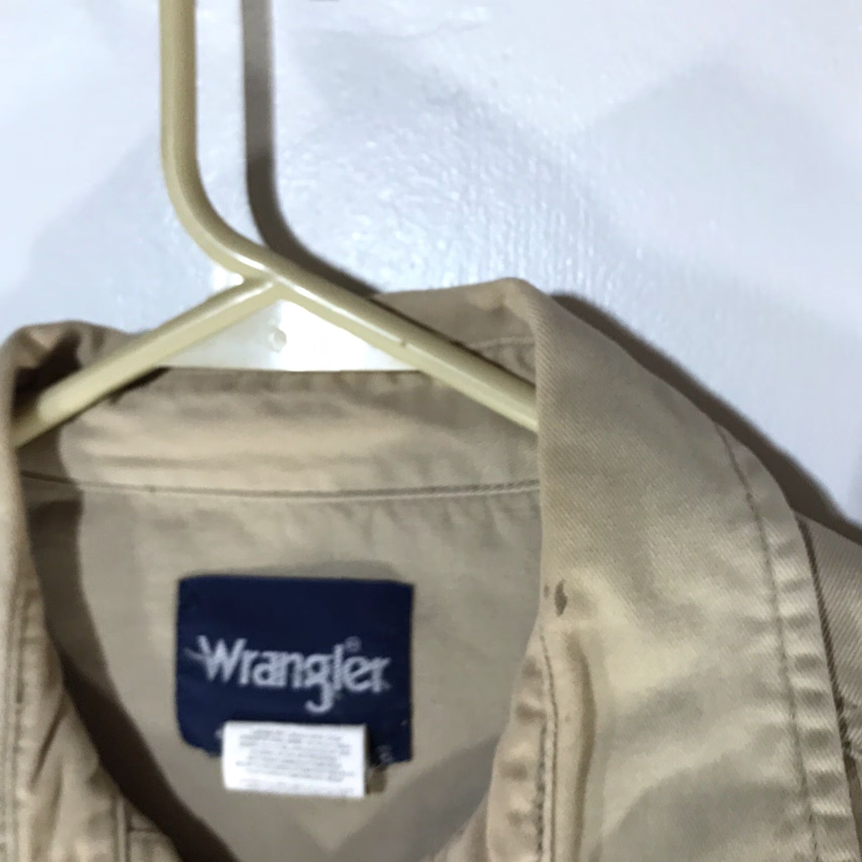 Wrangler VINTAGE Wrangler WW70140 Beige Pearl Snap Front Western Shirt Mens Size L Casual Workwear Size US L / EU 52-54 / 3 - 3 Thumbnail