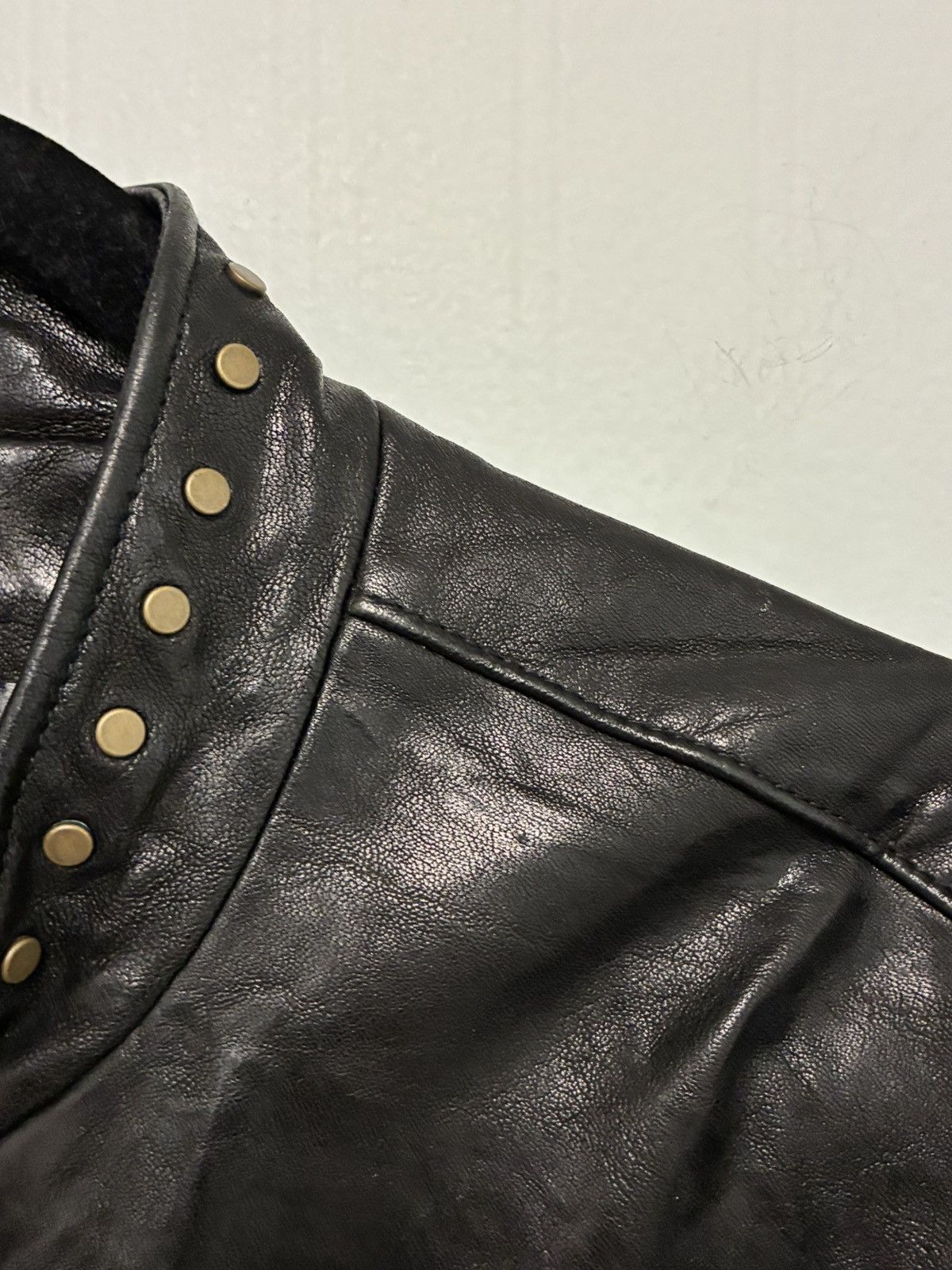 John Varvatos Rivet Studded Leather Jacket EU 50 USA 40 Size US M / EU 48-50 / 2 - 9 Thumbnail