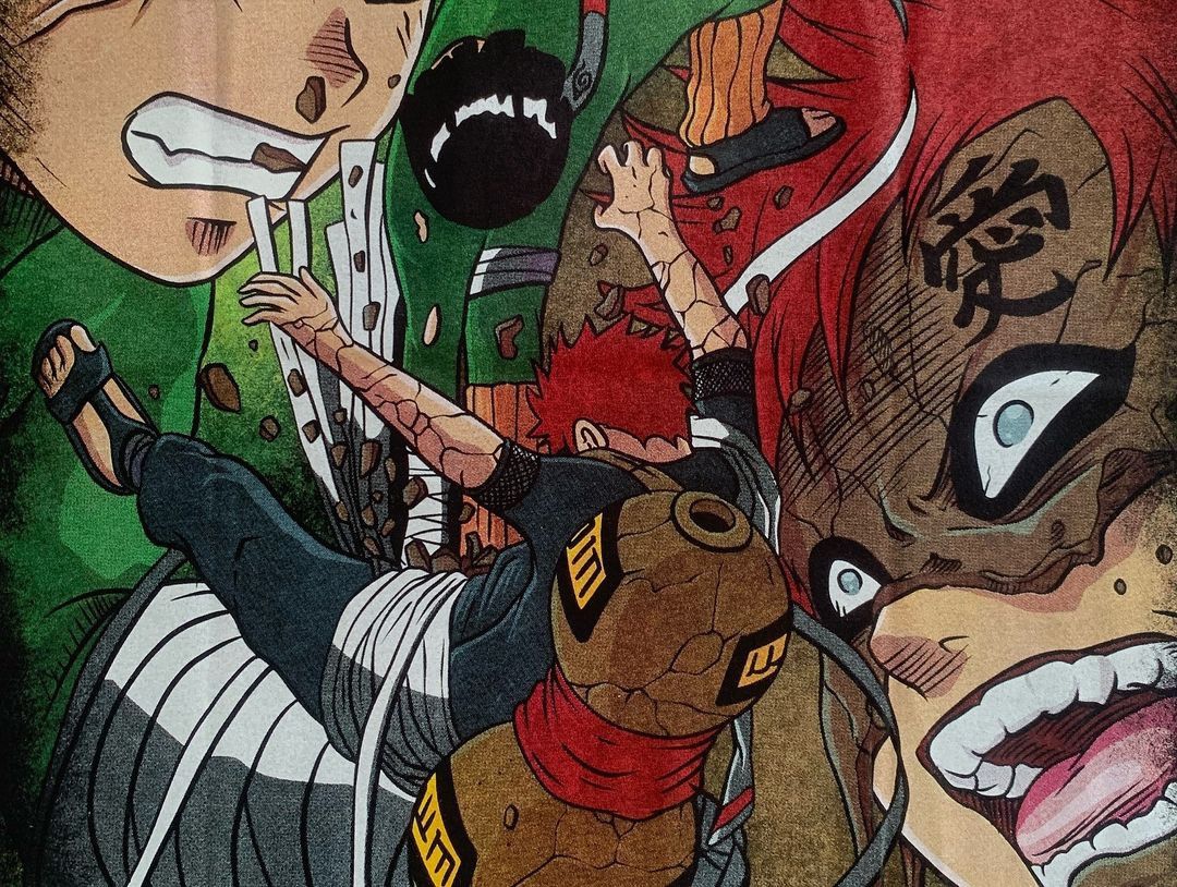 Japanese Brand × Vintage Rock Lee Vs Gaara Bootlegtee Size US XL / EU 56 / 4 - 5 Thumbnail