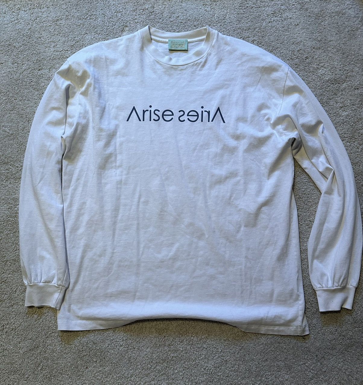 image of Aries Longsleeve in White, Men's (Size XL)