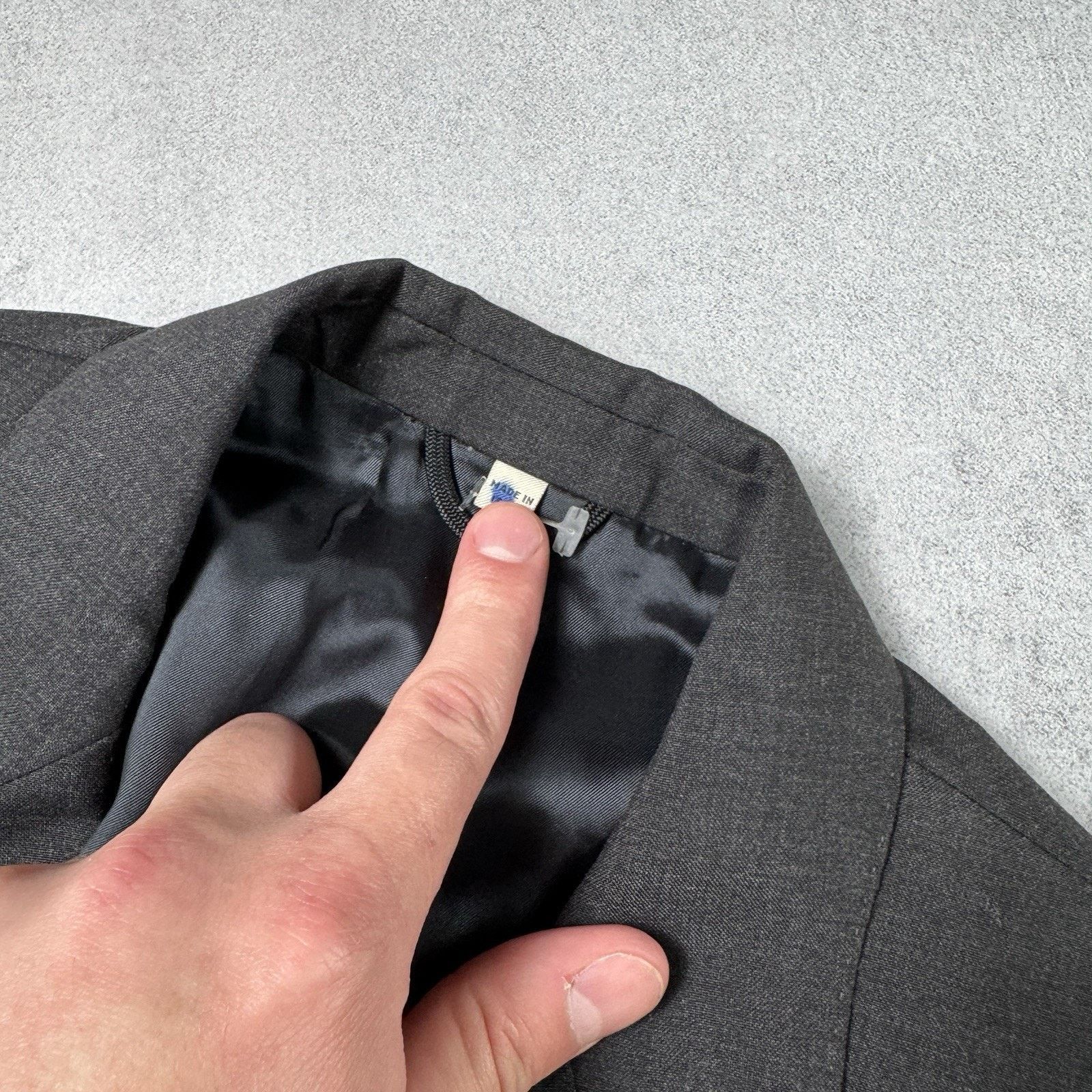 Burberry Burberry Men Wool Blazer Grey Size 50R Size 40R - 11 Thumbnail