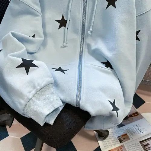 Other Hoodie Blue Star Hoodie Size L / US 10 / IT 46 - 3 Thumbnail