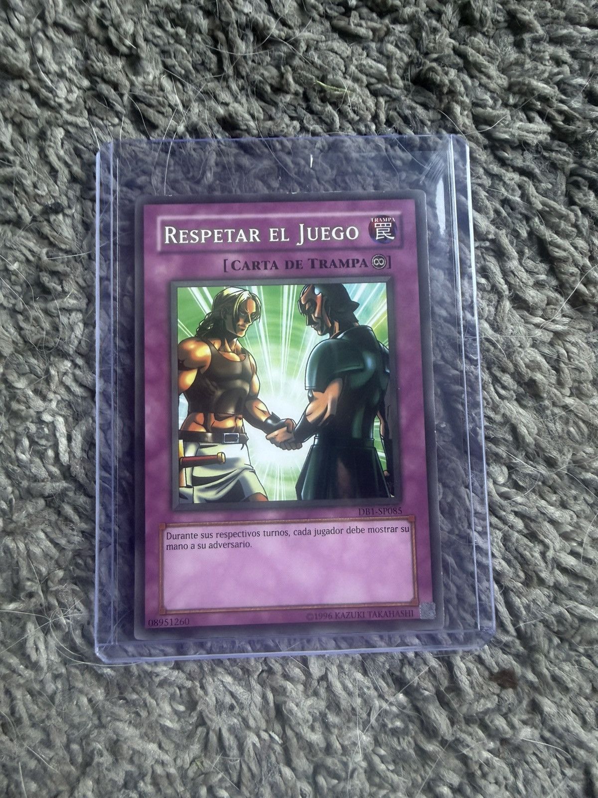 Vintage 1996 Konami Yu-Gi-Oh! Respetar El Juego Card Size ONE SIZE - 1 Thumbnail
