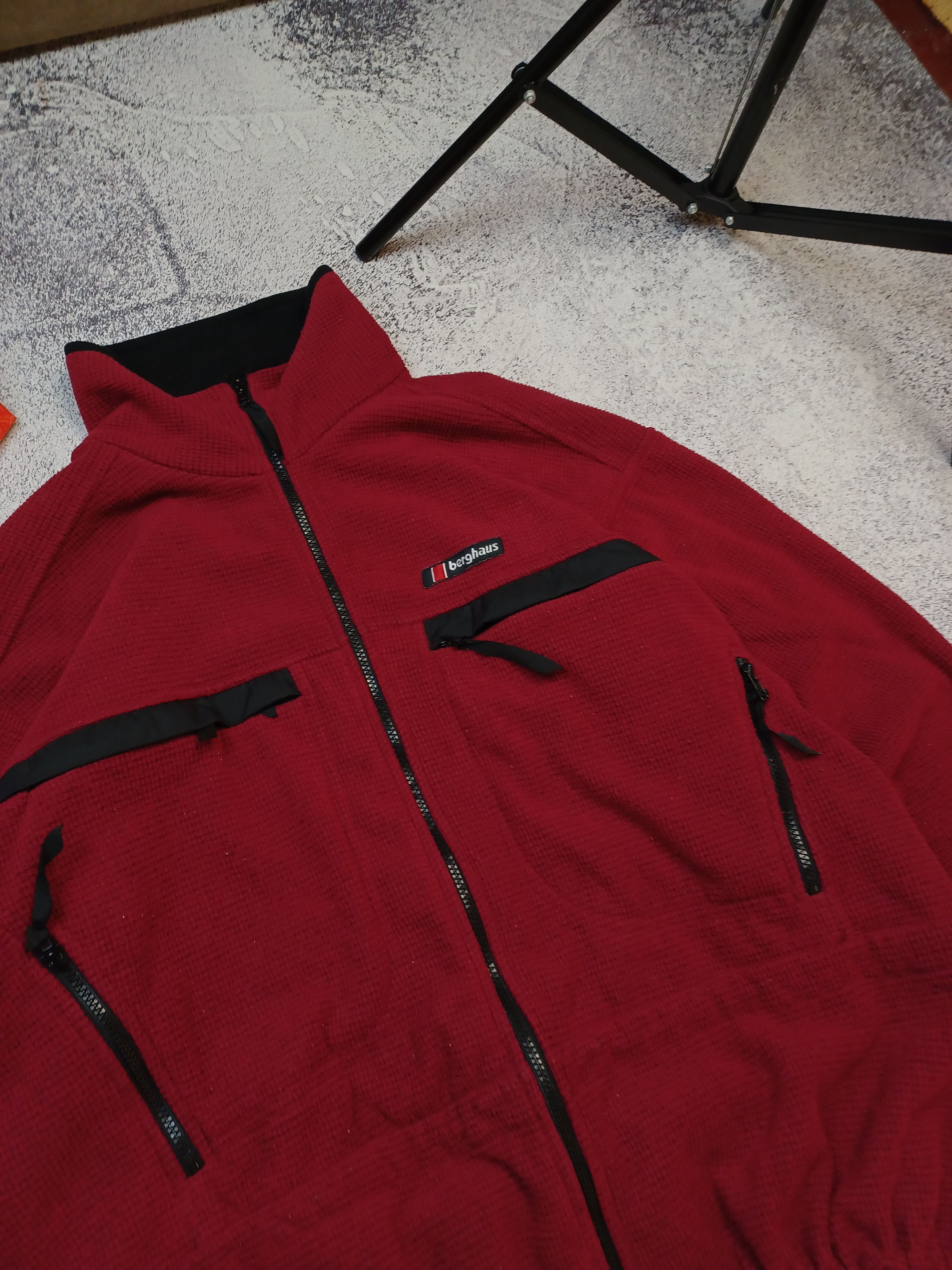 Berghaus × Vintage Vintage Berghaus Polartec Red Fleece Jacket Size US XL / EU 56 / 4 - 3 Thumbnail