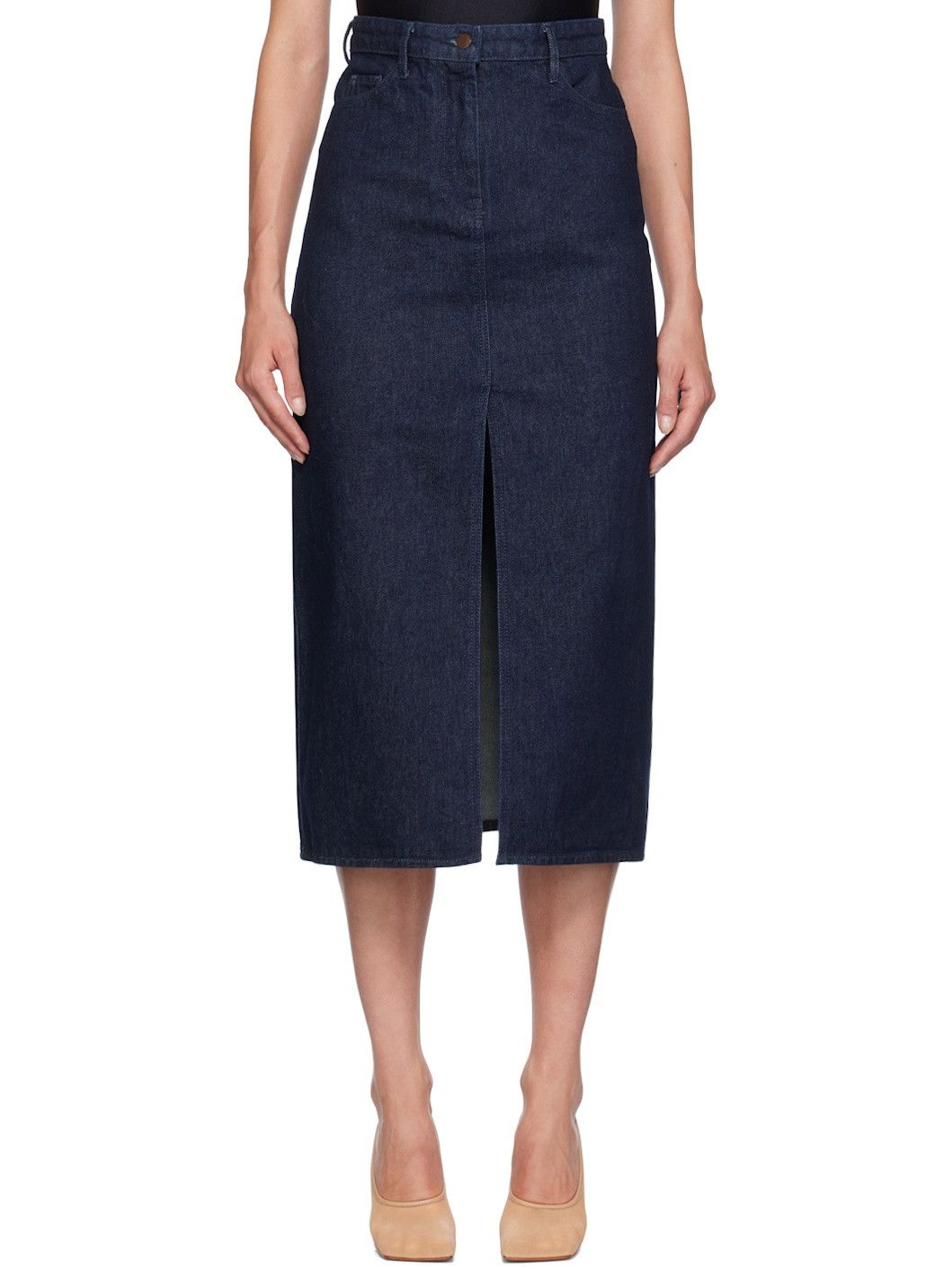 o1mle1125 llle Midi Skirt in Blue