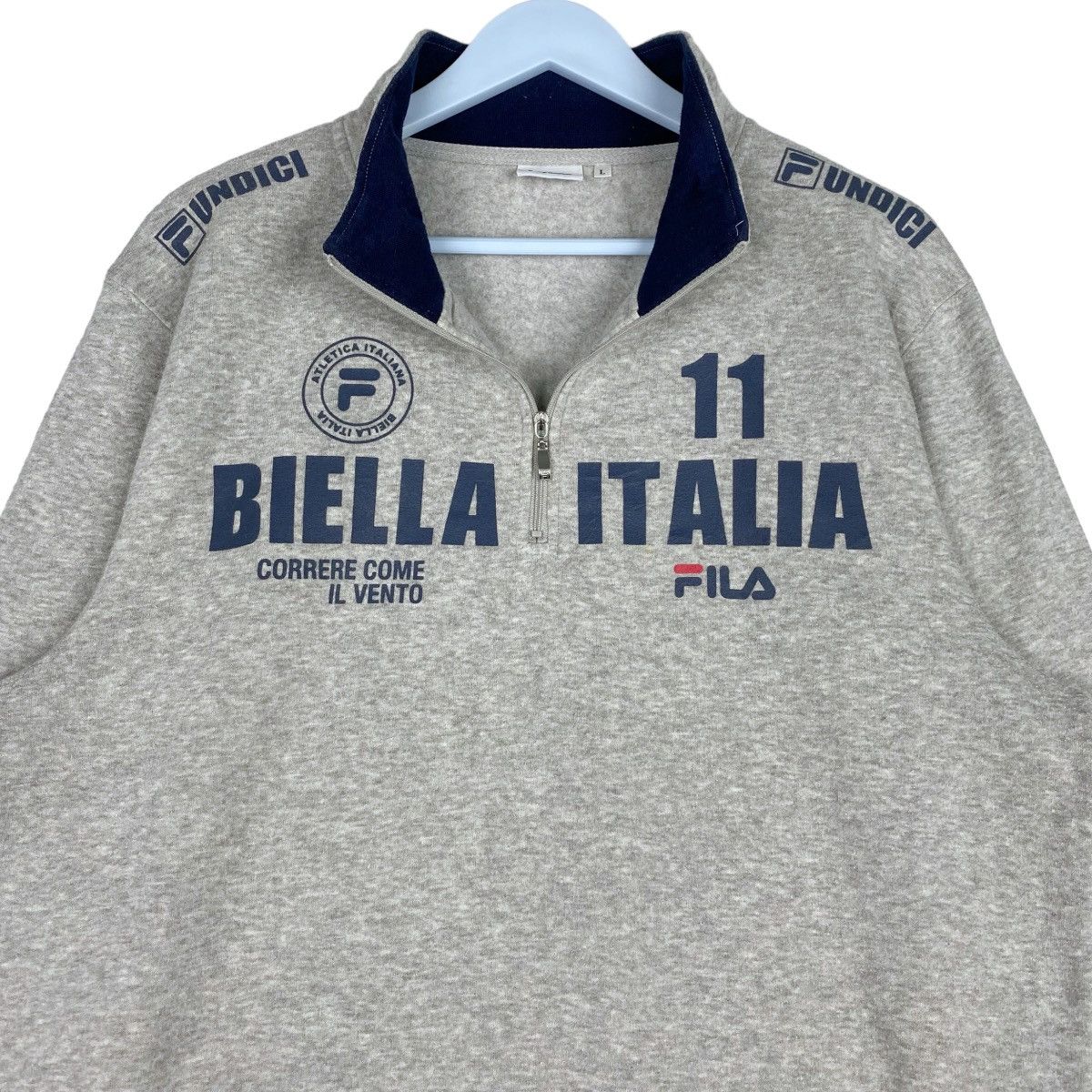 Fila Fila Biella Italia Half Zip Sweatshirt Pullover Jumper Size US L / EU 52-54 / 3 - 2 Thumbnail