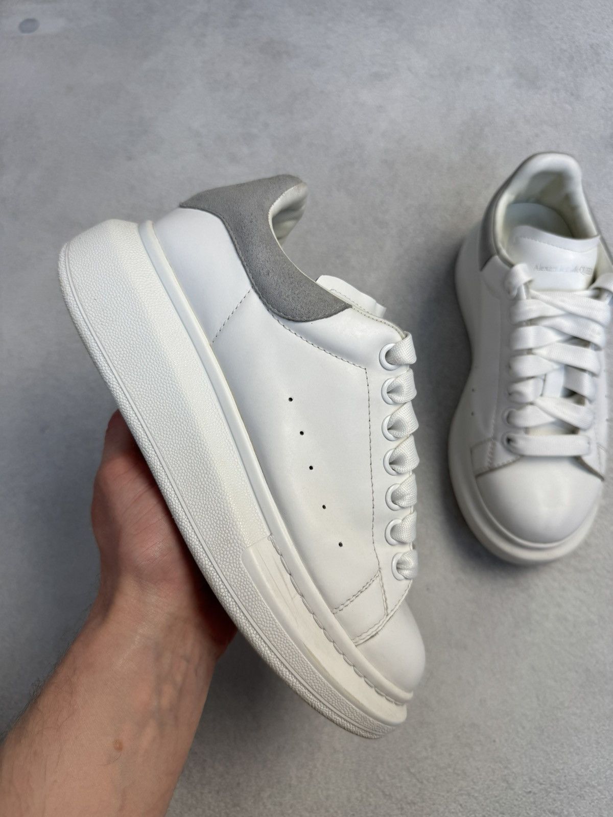Alexander McQueen Alexander McQueen Oversized Leather Sneakers White size37 Size US 6.5 / IT 36.5 - 9 Thumbnail
