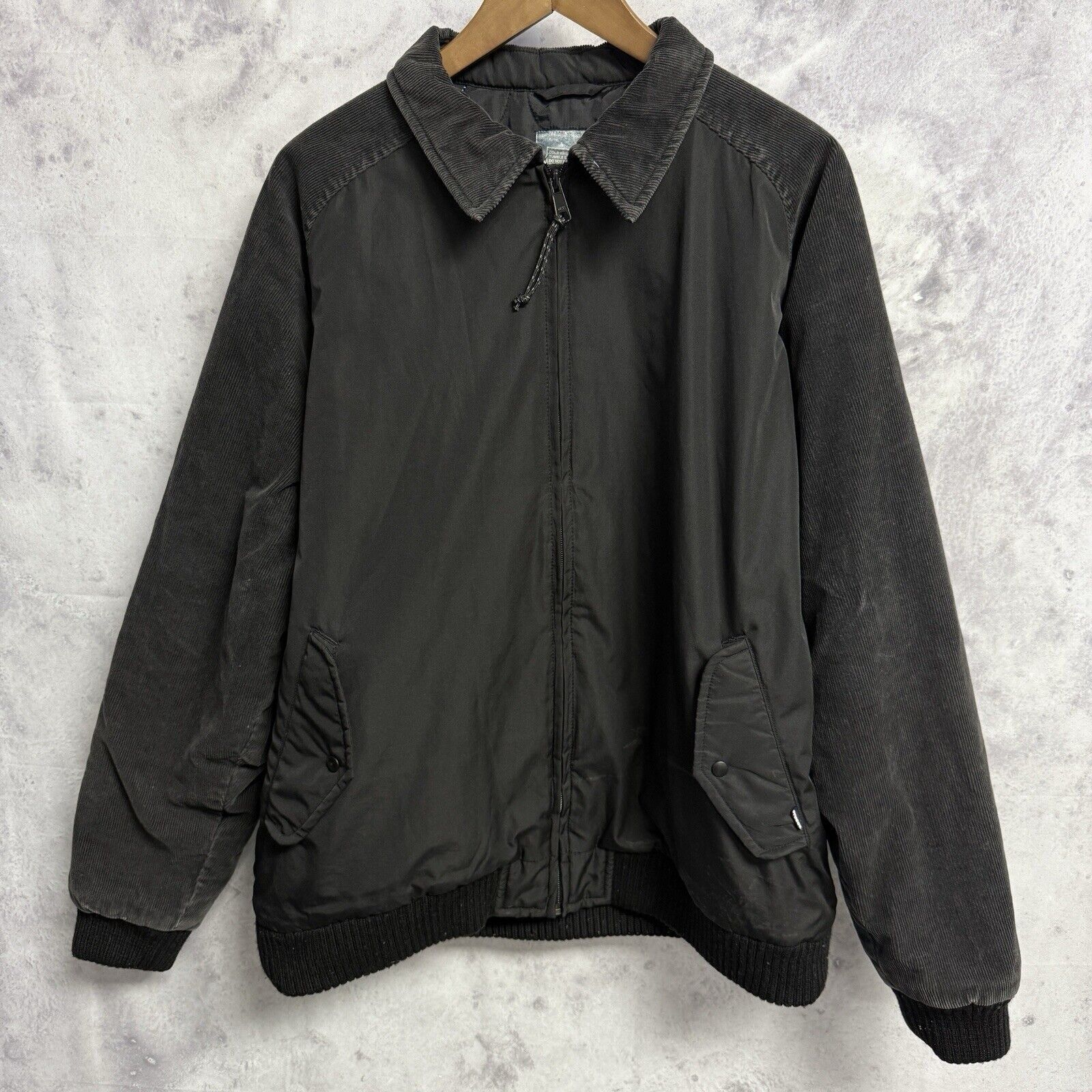 Stussy × Vintage Vintage Y2k Stussy Jacket Mens XL Black Bomber 