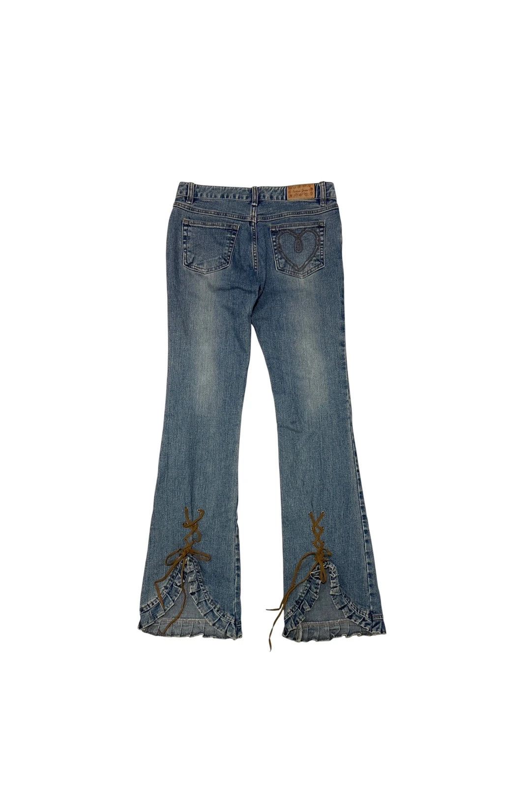 LIZ LISA Liz Lisa lace up bootcut denim w/ embroided heart pocket Size 28" / US 6 / IT 42 - 1 Thumbnail