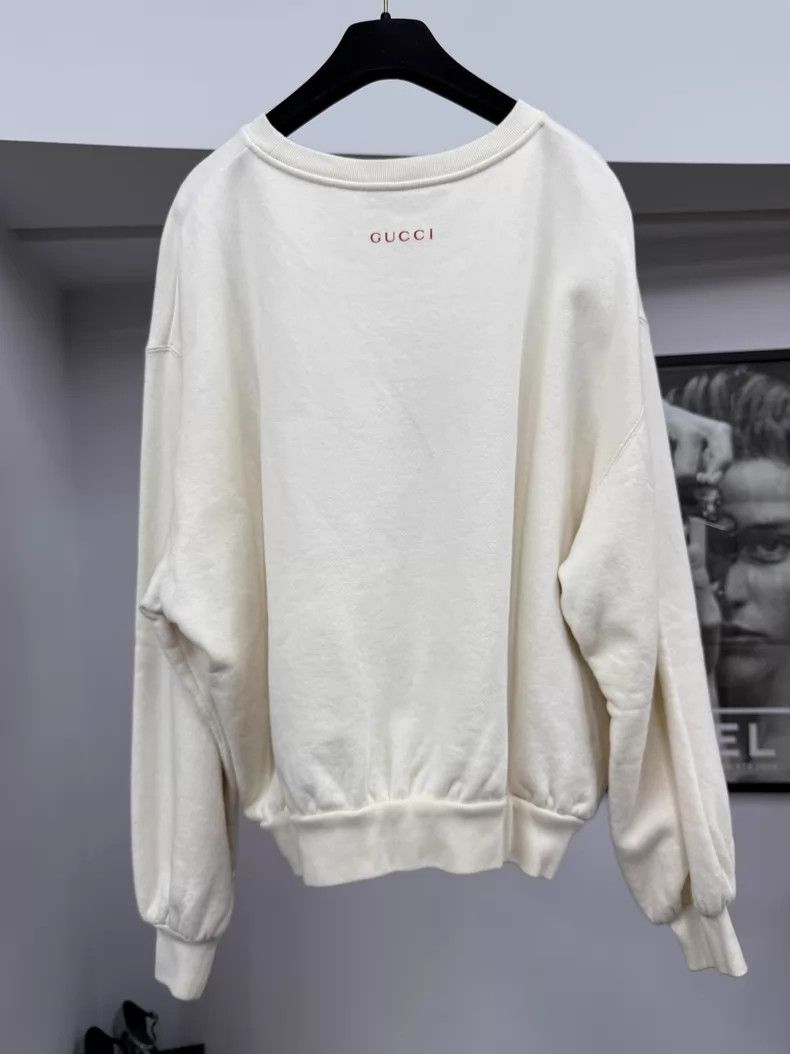 Gucci Gucci White crying cat sequin sweatshirt Size S / US 4 / IT 40 - 2 Thumbnail
