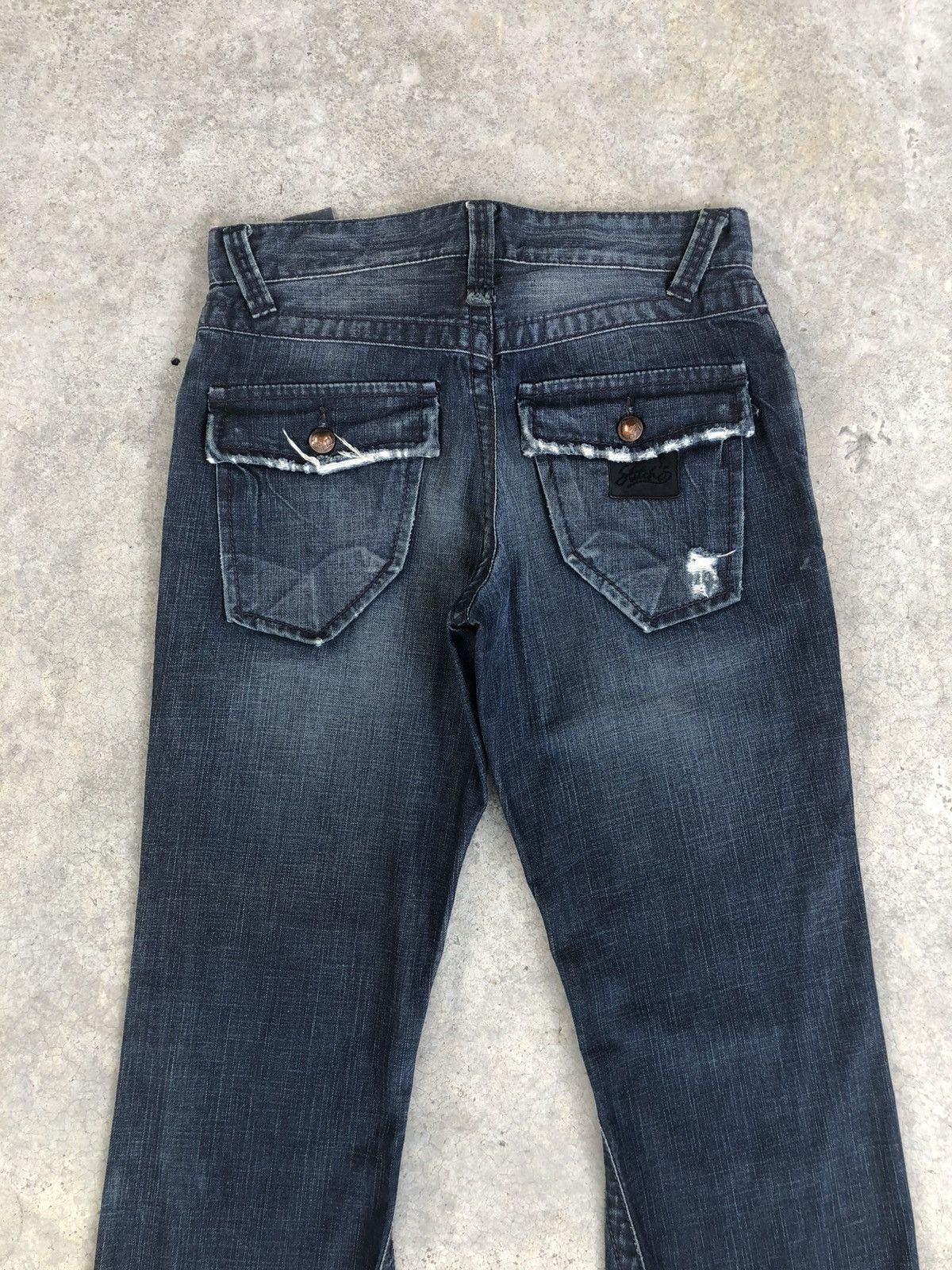 If Six Was Nine Japanese Stitch’s Flared Jeans Distressed Denim Size US 32 / EU 48 - 8 Thumbnail