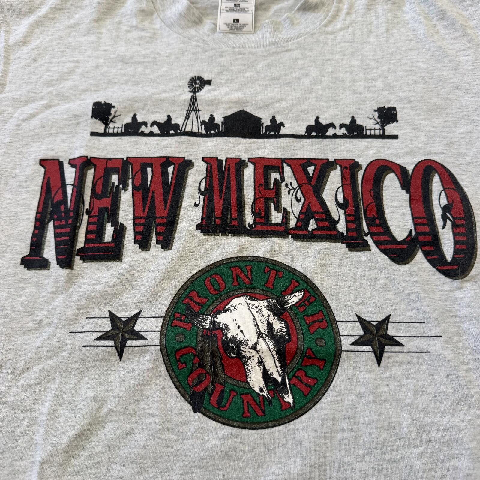 Fruit Of The Loom Vintage 90s New Mexico Western Frontier Country Shirt Size US L / EU 52-54 / 3 - 2 Thumbnail