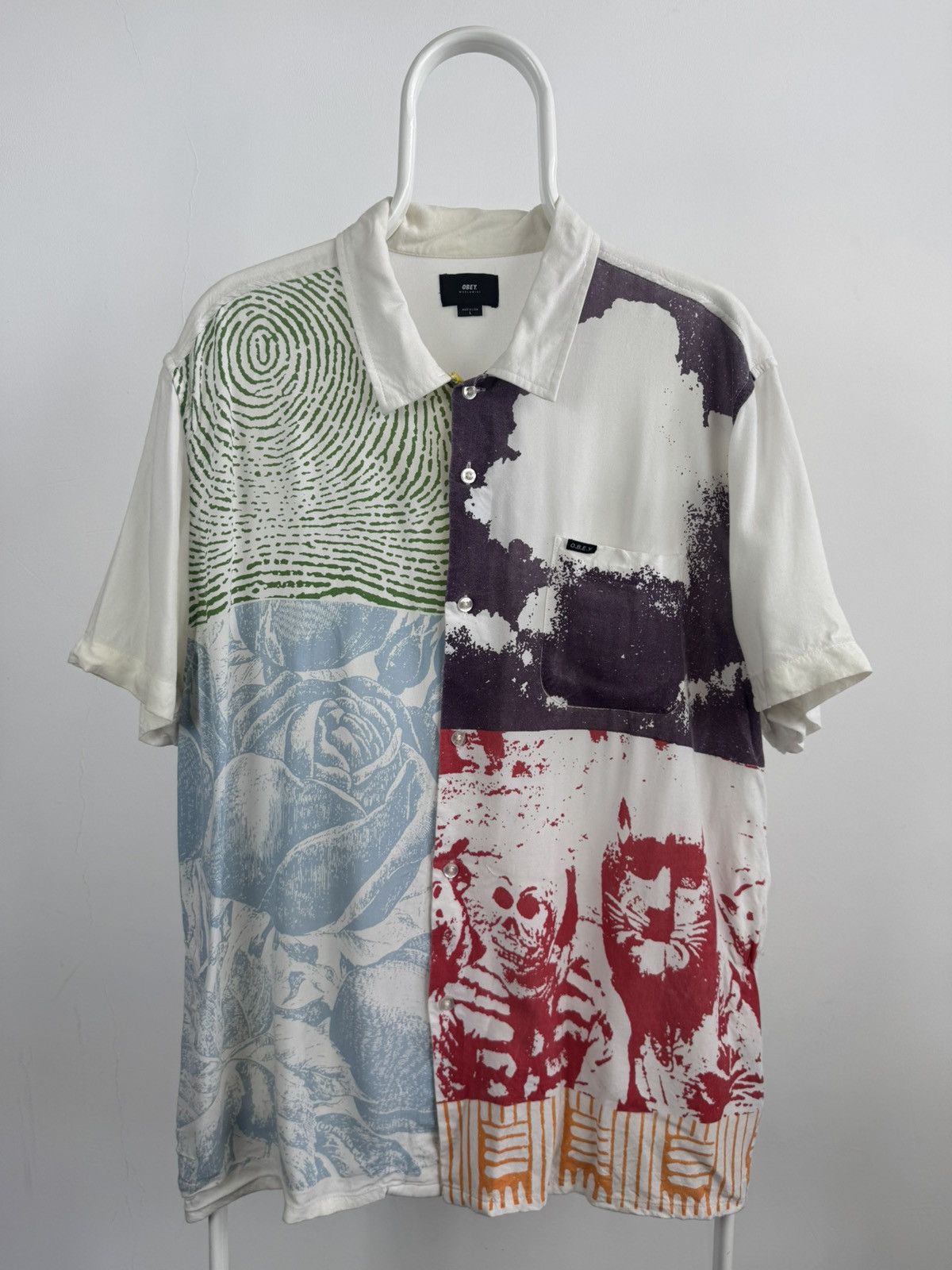 Obey Obey Hitter Woven Short Sleeve Printed Shirt Size US L / EU 52-54 / 3 - 1 Thumbnail