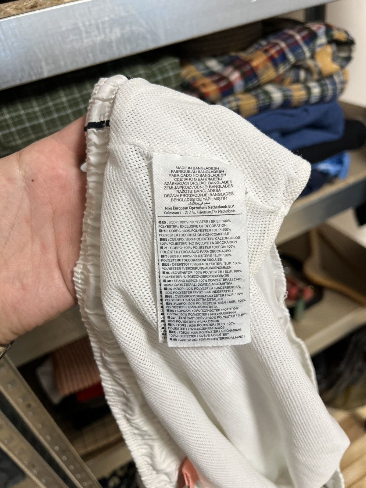 Nike × Vintage Vintage Nike Tennis Nylon White Shorts Swoosh Logo Hype Y2K Size US 38 / EU 54 - 6 Thumbnail