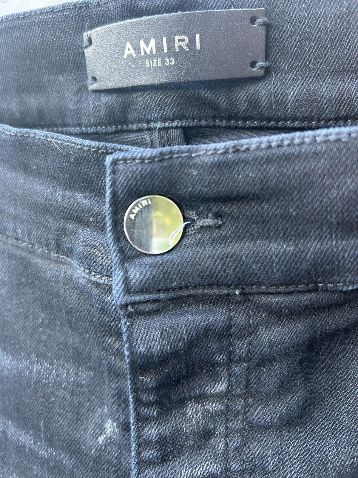 Amiri Amiri drip logo jeans black Size US 33 - 4 Thumbnail